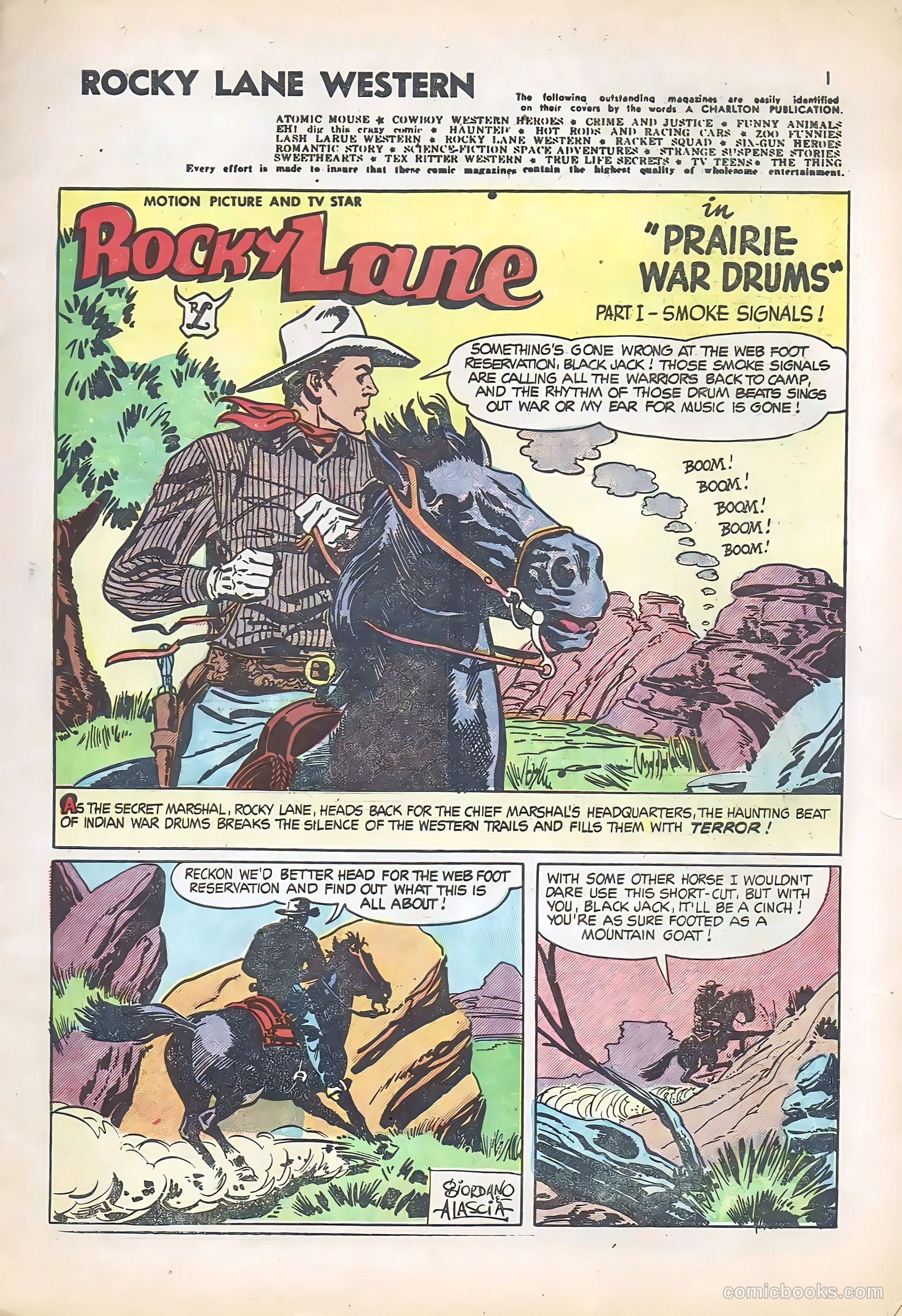 Rocky Lane Western #61 (1954) — page 3 of 36