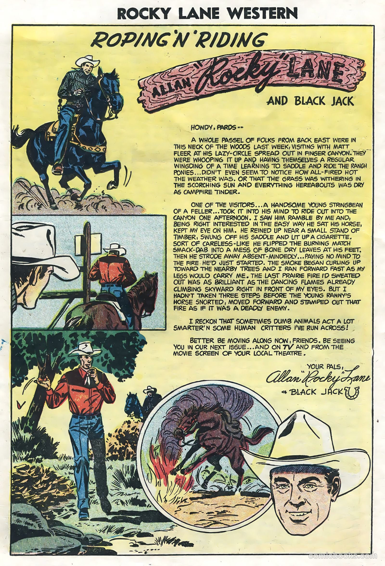 Rocky Lane Western #62 (1954) — page 20 of 36