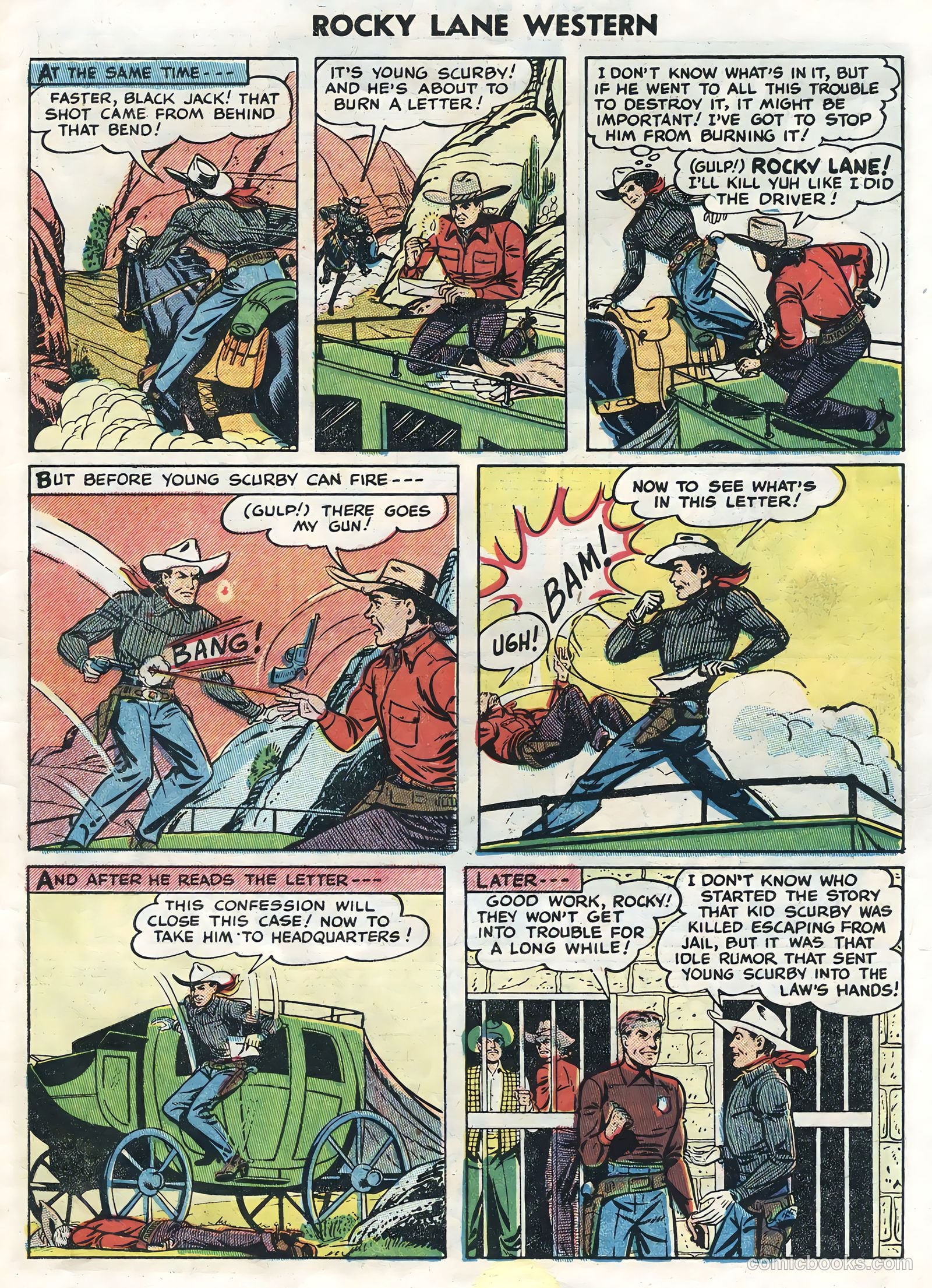 Rocky Lane Western #62 (1954) — page 31 of 36