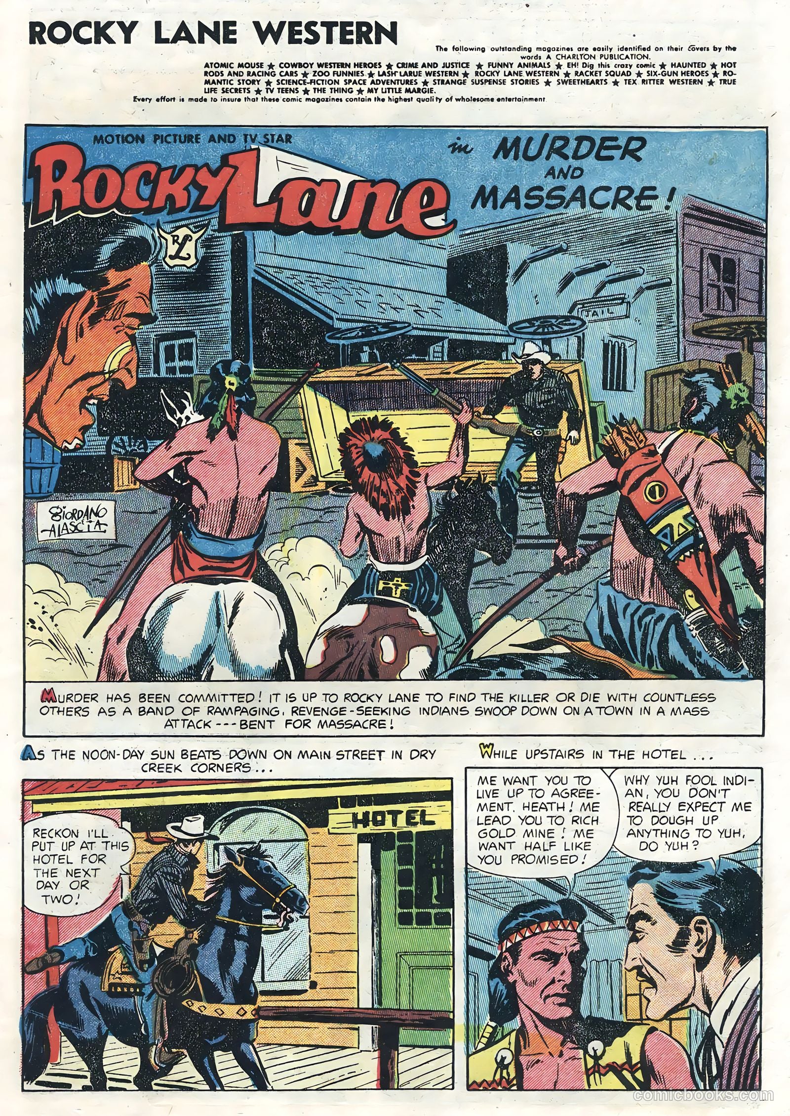 Rocky Lane Western #62 (1954) — page 3 of 36