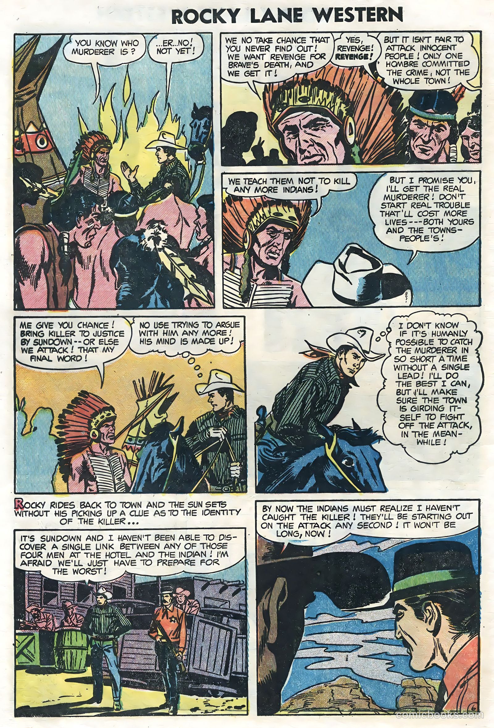 Rocky Lane Western #62 (1954) — page 8 of 36