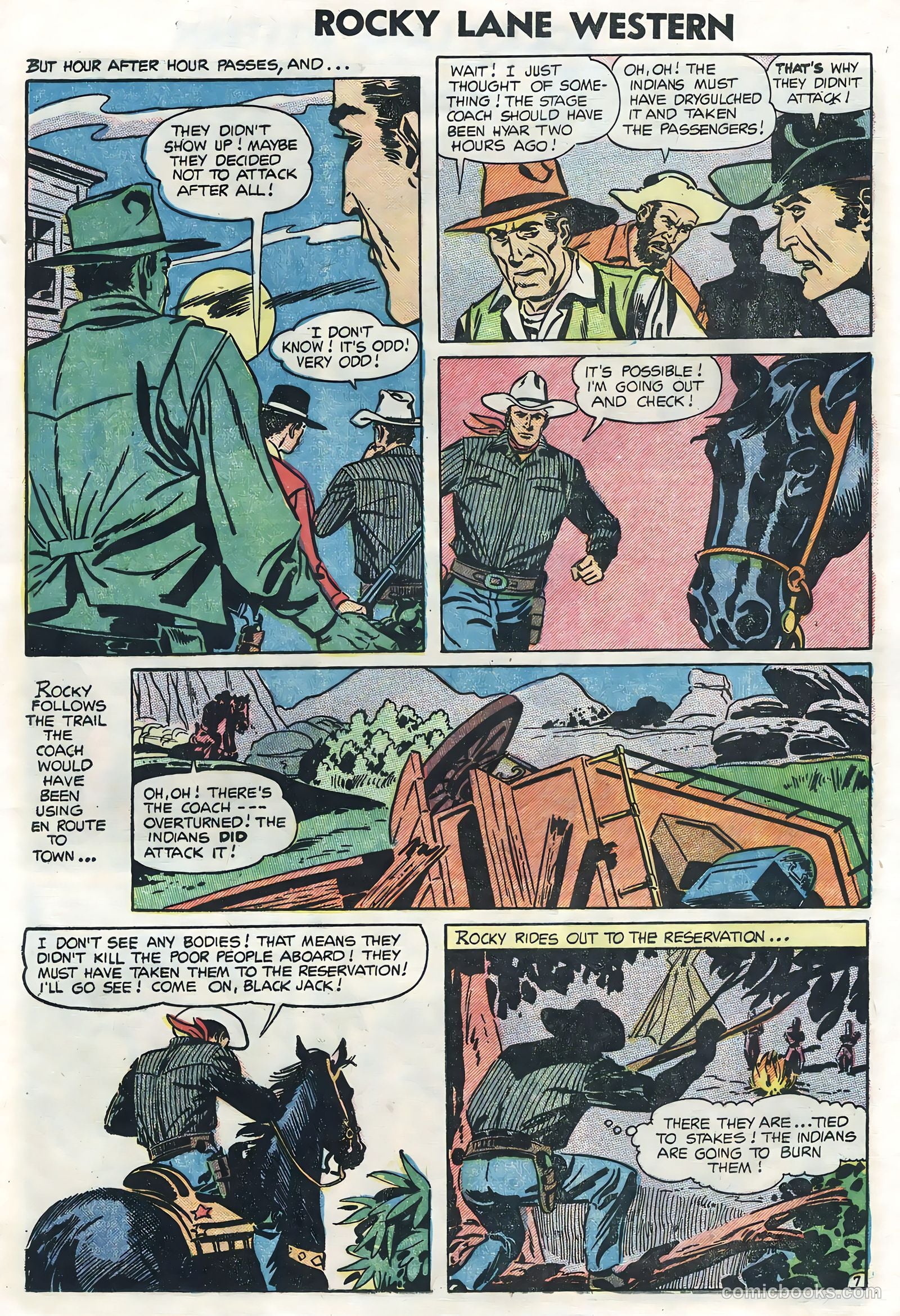 Rocky Lane Western #62 (1954) — page 9 of 36