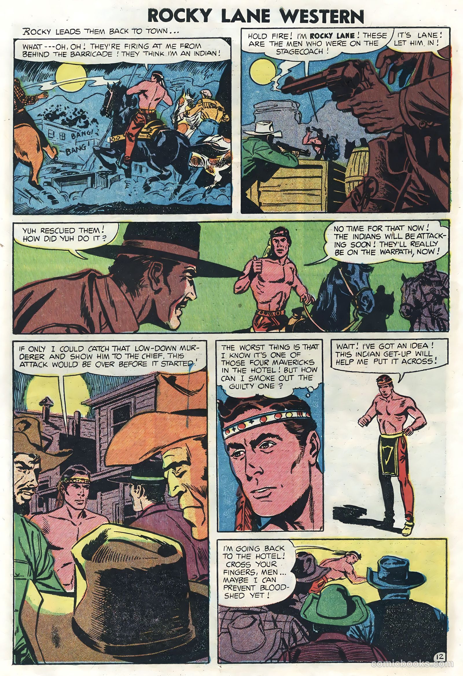 Rocky Lane Western #62 (1954) — page 14 of 36