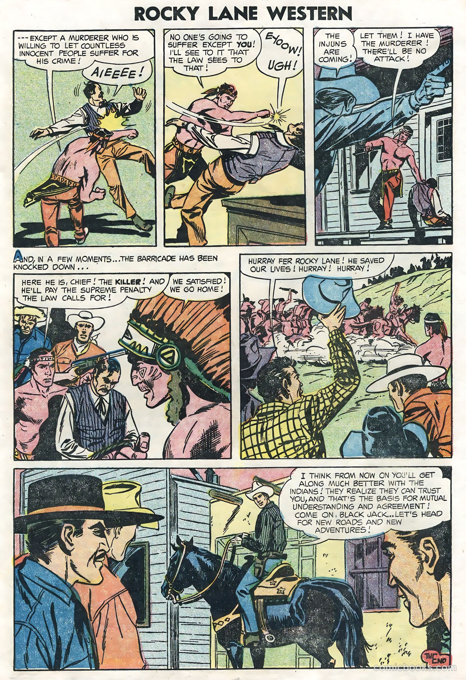 Rocky Lane Western #62 (1954) — page 17 of 36