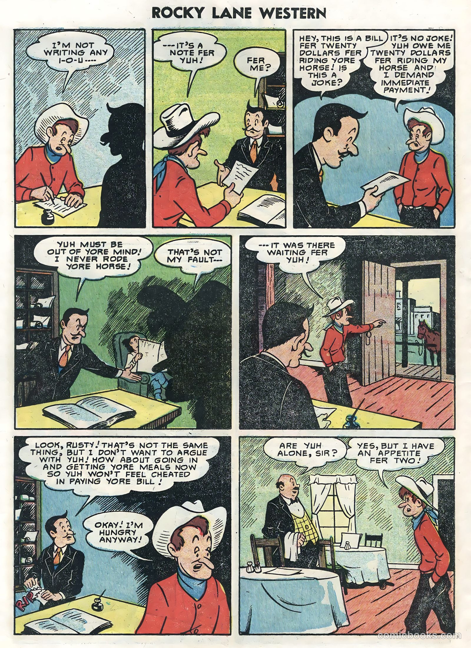Rocky Lane Western #62 (1954) — page 22 of 36
