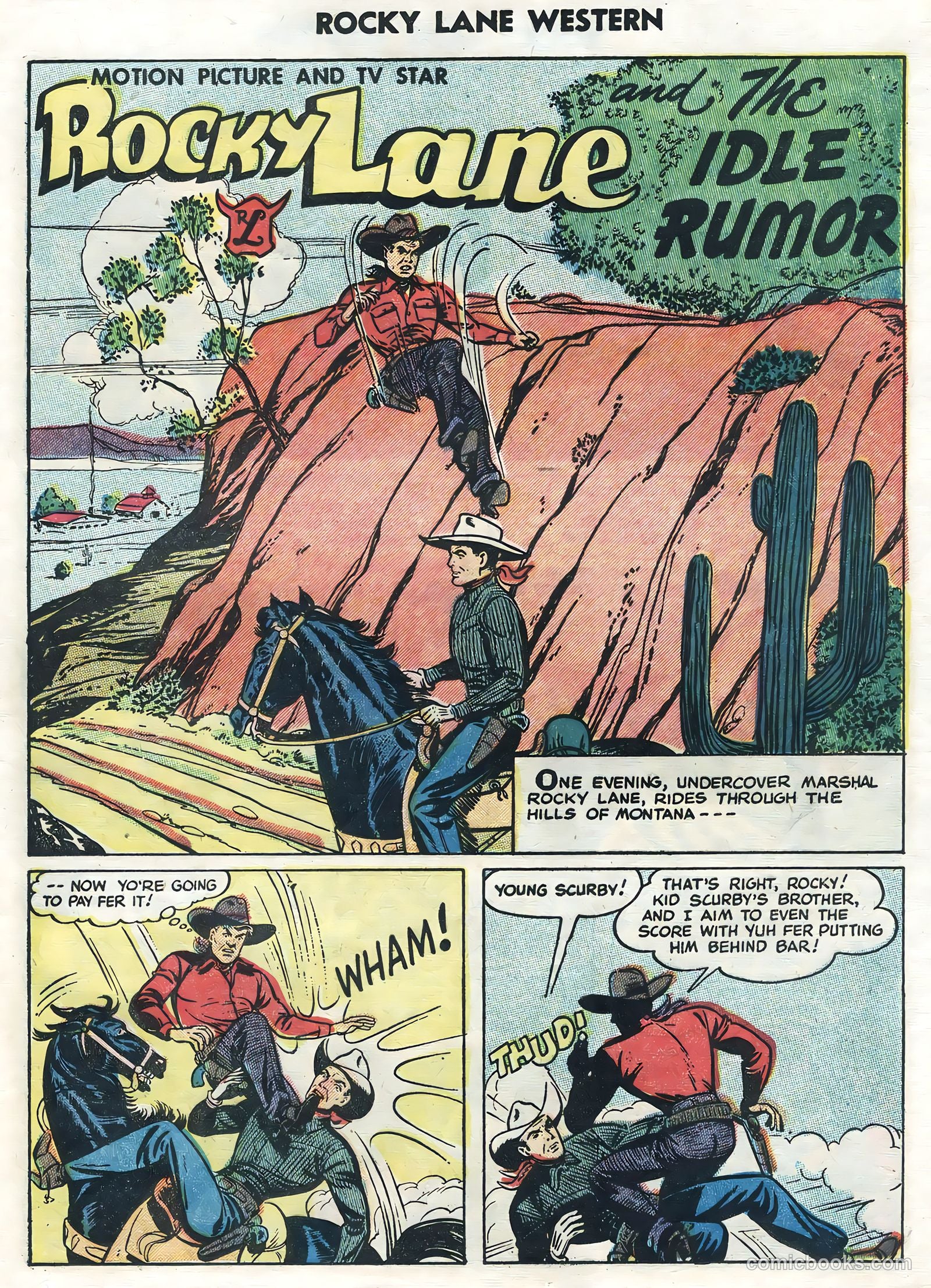 Rocky Lane Western #62 (1954) — page 25 of 36