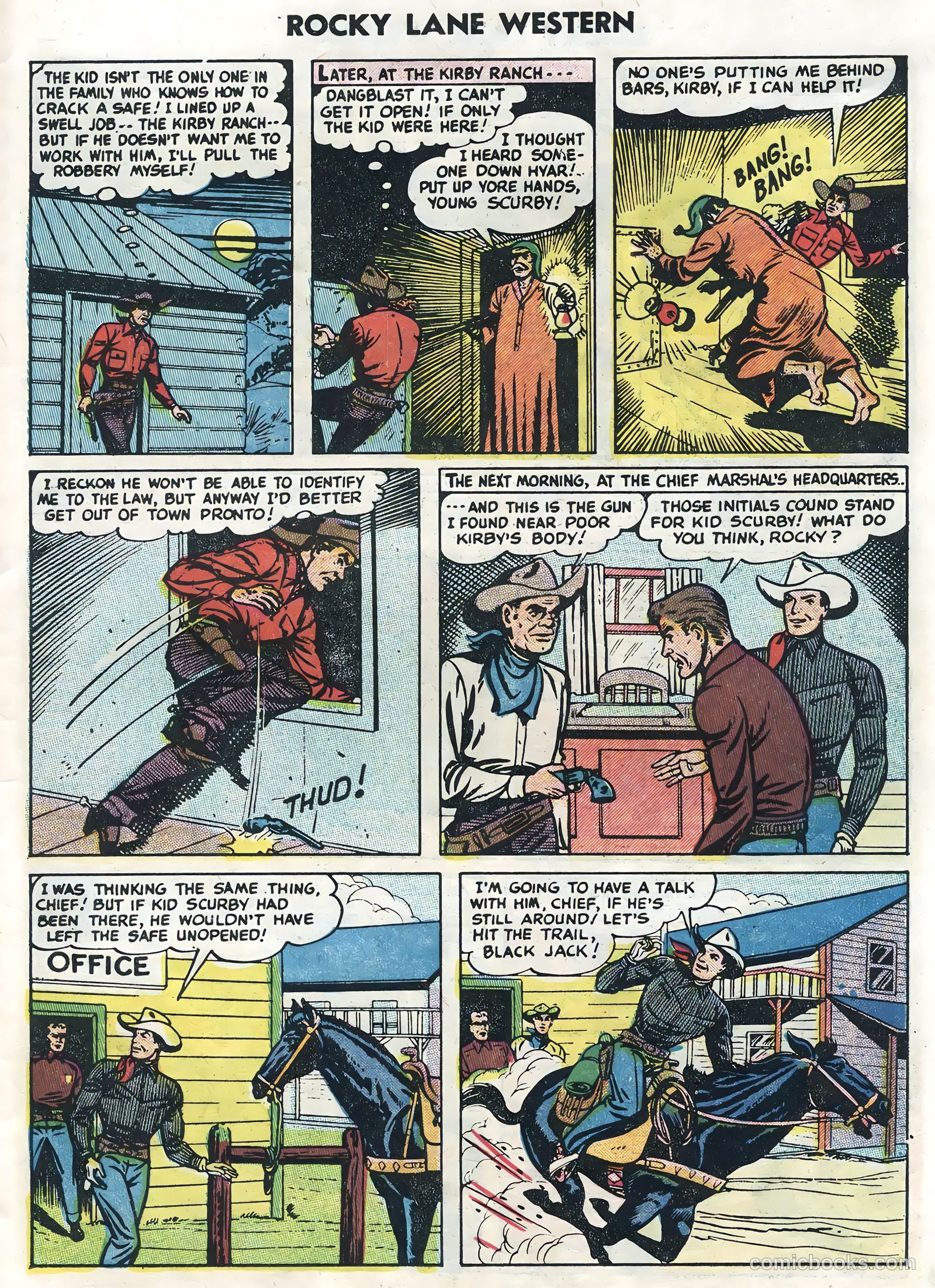 Rocky Lane Western #62 (1954) — page 27 of 36
