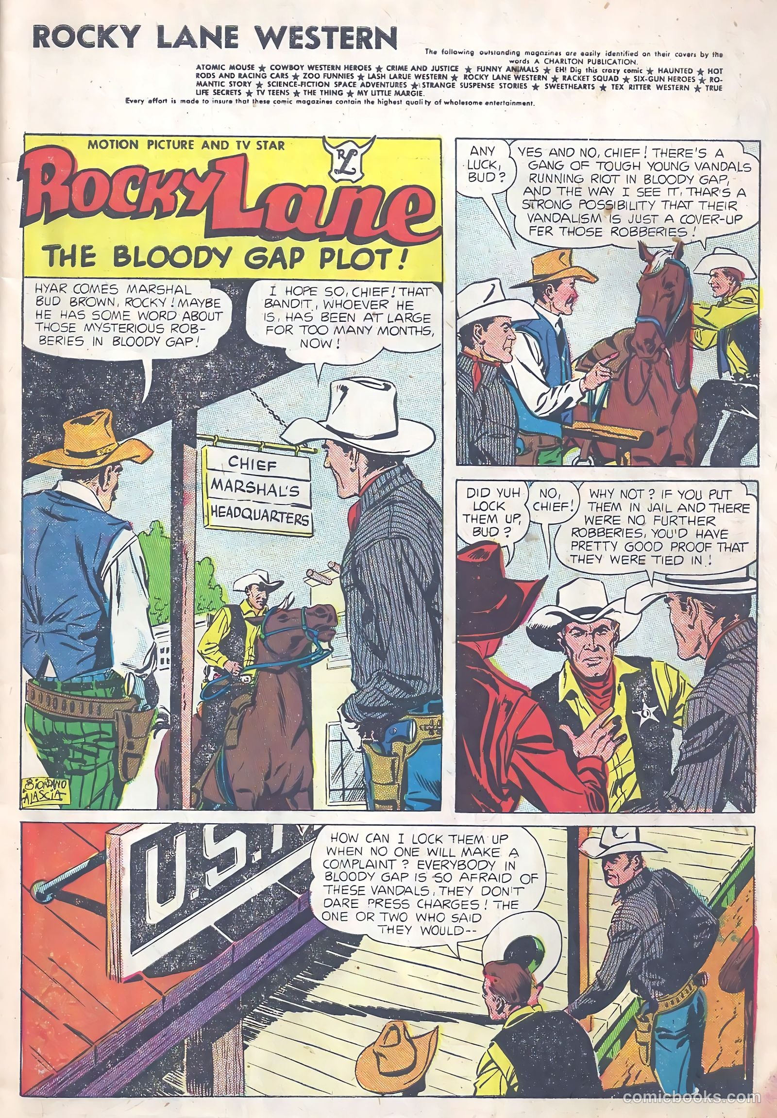 Rocky Lane Western #63 (1954) — page 3 of 36