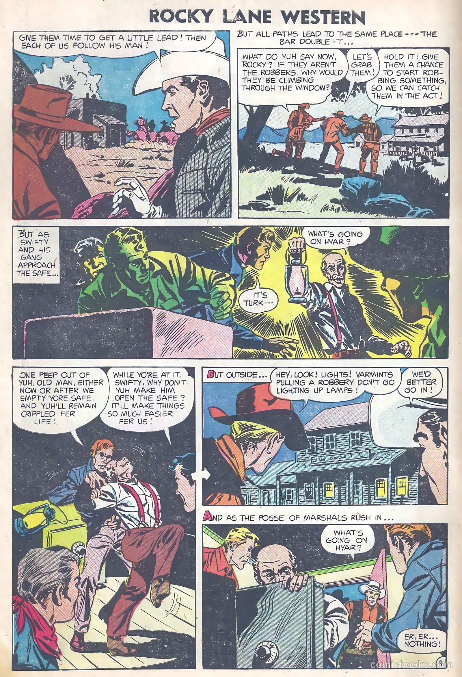 Rocky Lane Western #63 (1954) — page 6 of 36