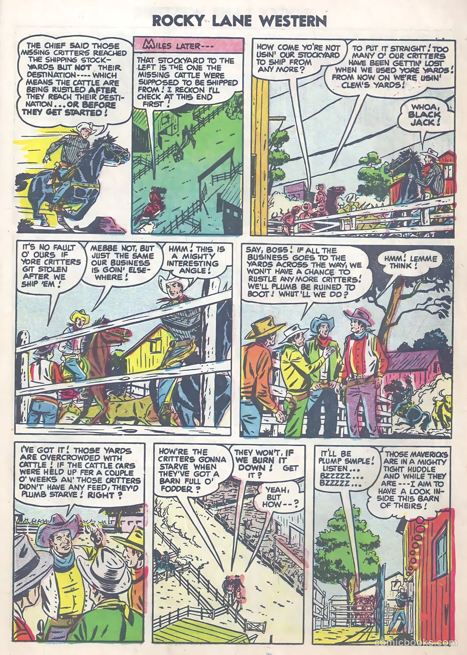 Rocky Lane Western #63 (1954) — page 21 of 36