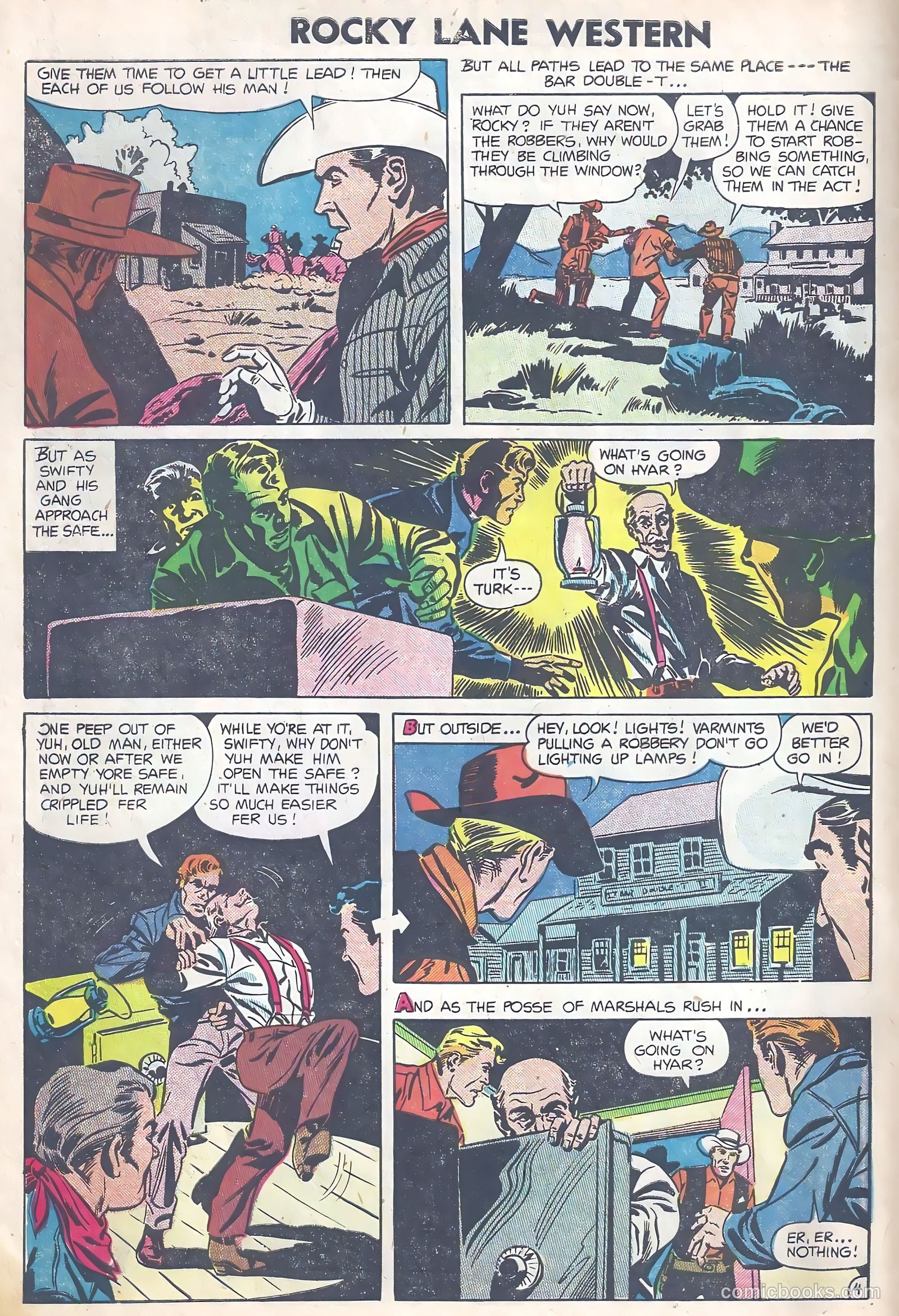 Rocky Lane Western #63 (1954) — page 6 of 37