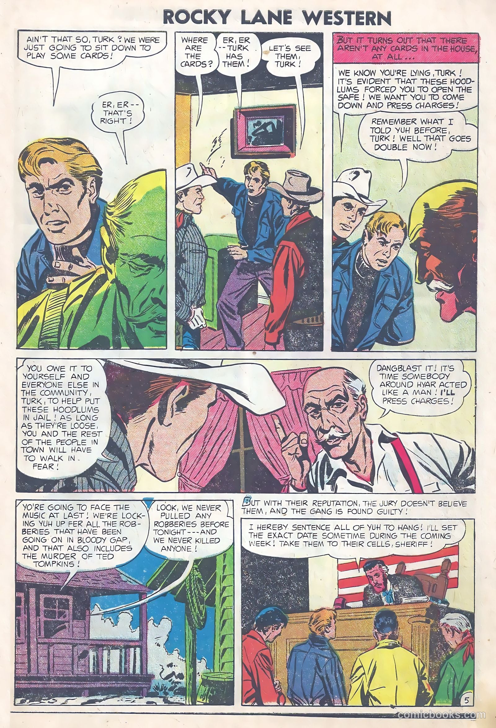 Rocky Lane Western #63 (1954) — page 7 of 37