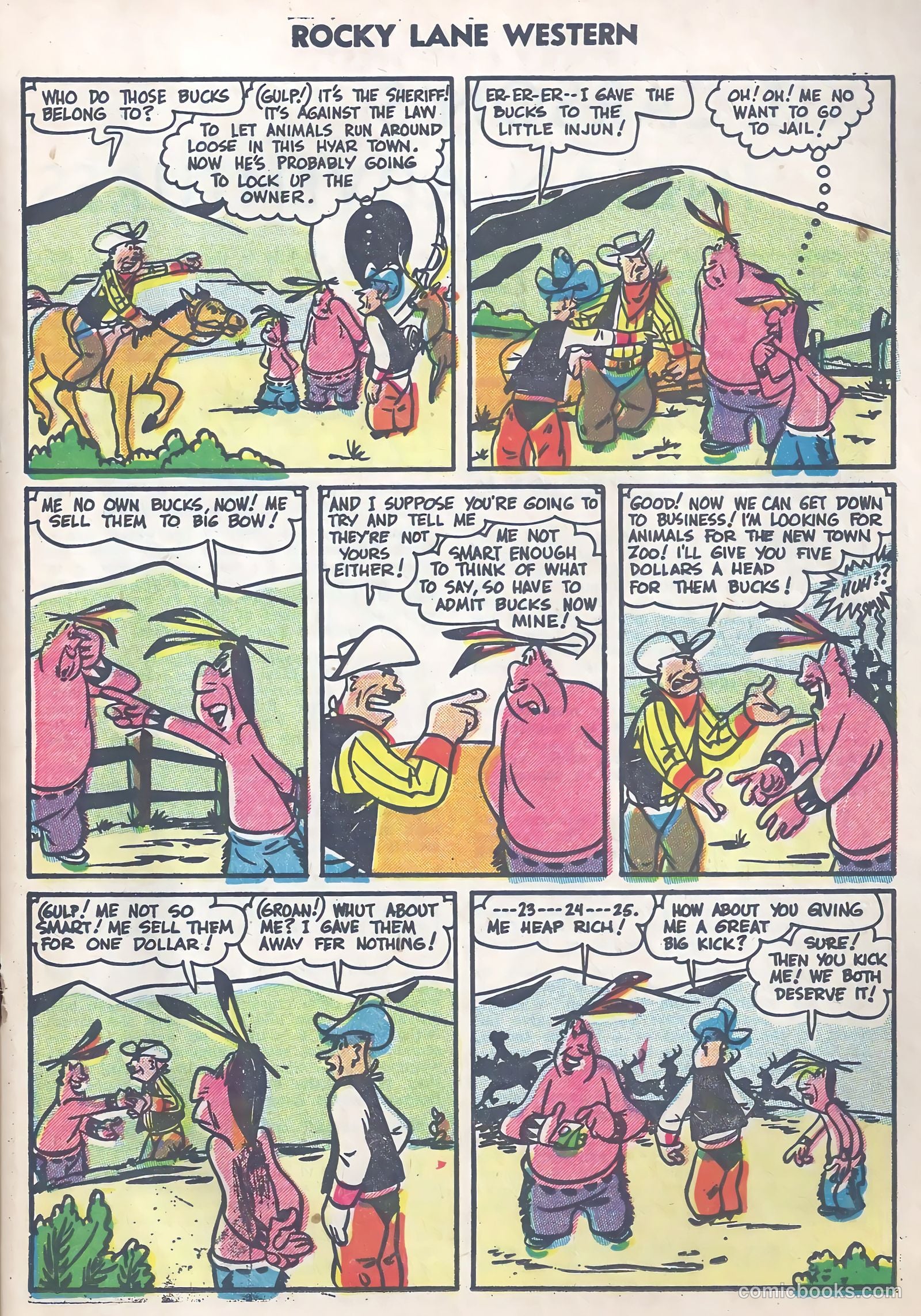 Rocky Lane Western #63 (1954) — page 17 of 37