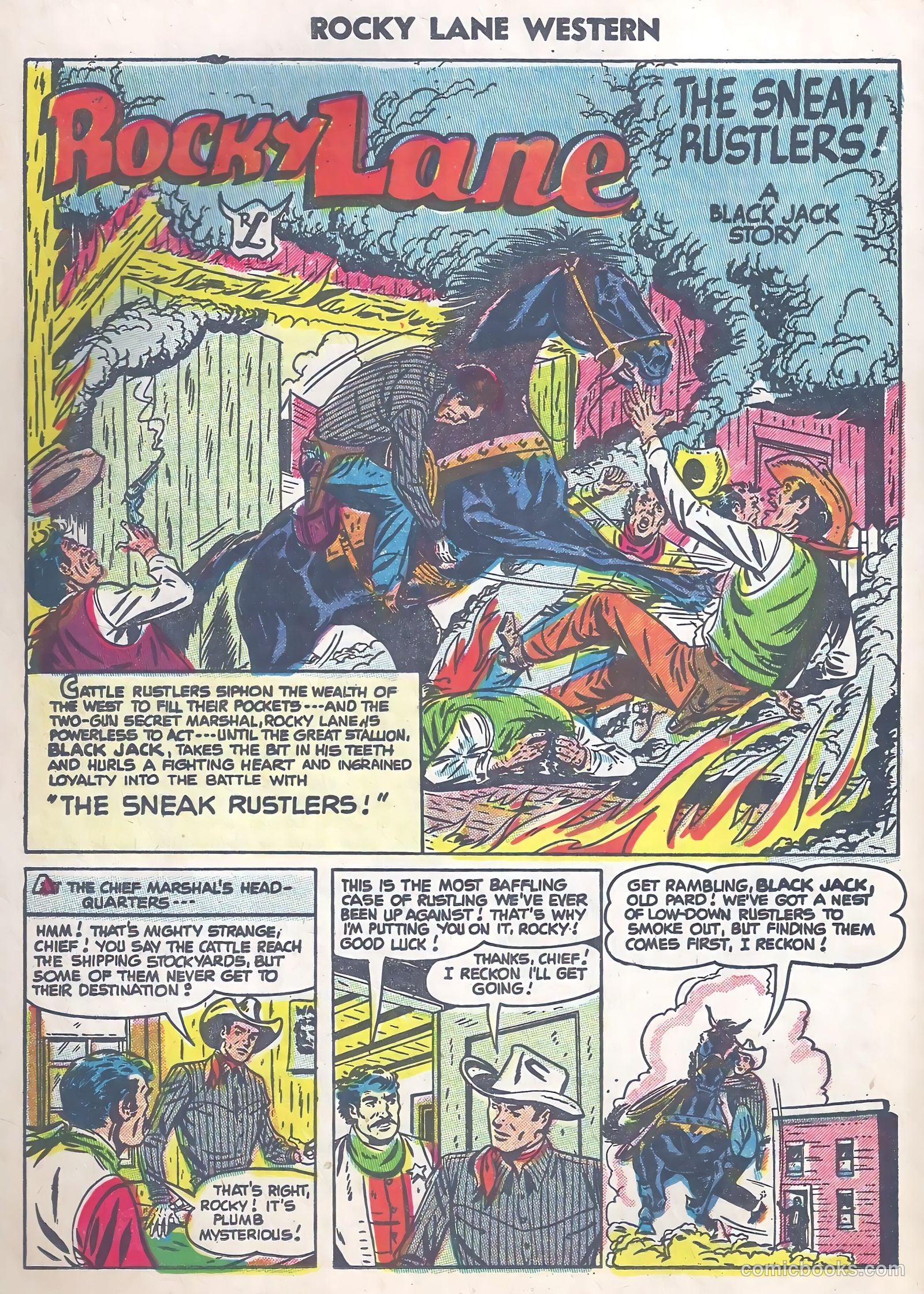 Rocky Lane Western #63 (1954) — page 20 of 37