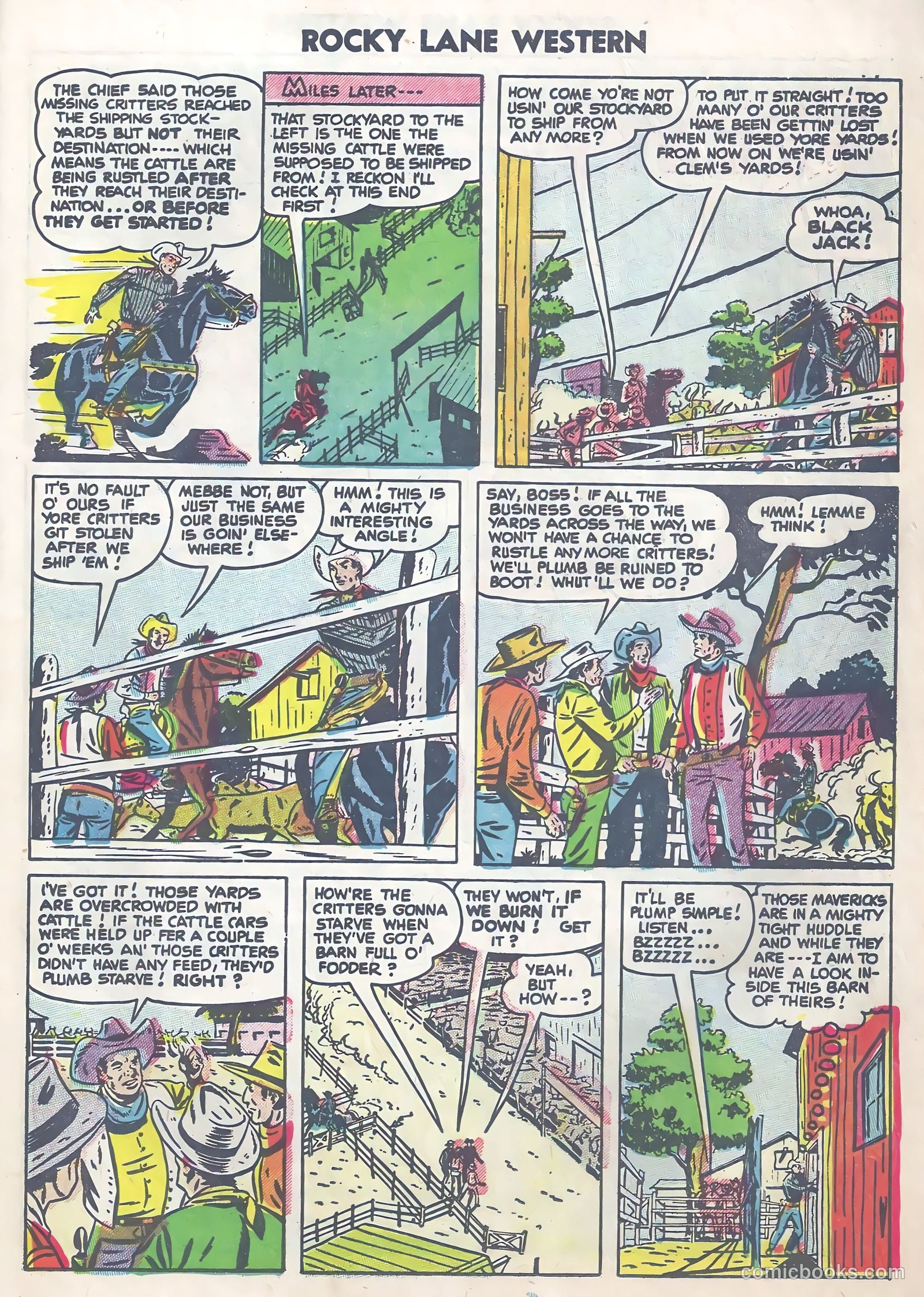Rocky Lane Western #63 (1954) — page 21 of 37