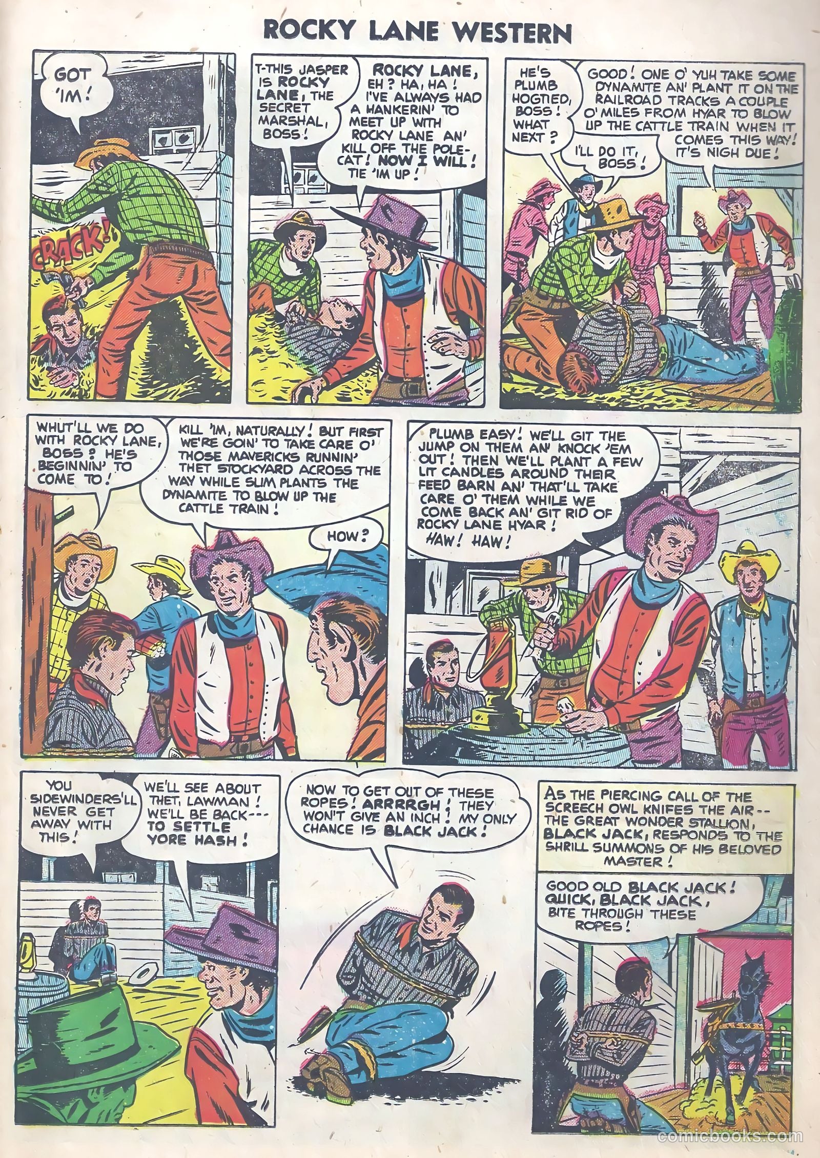 Rocky Lane Western #63 (1954) — page 23 of 37