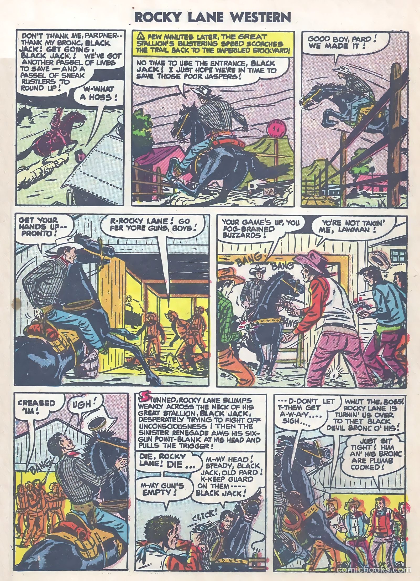 Rocky Lane Western #63 (1954) — page 25 of 37
