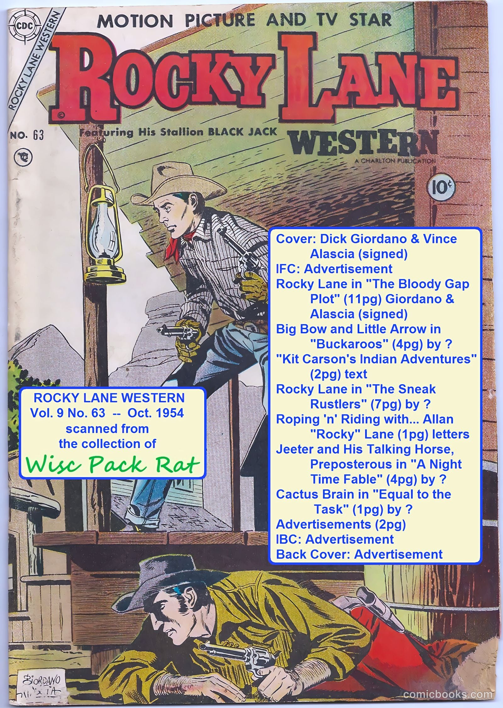 Rocky Lane Western #63 (1954) — page 37 of 37