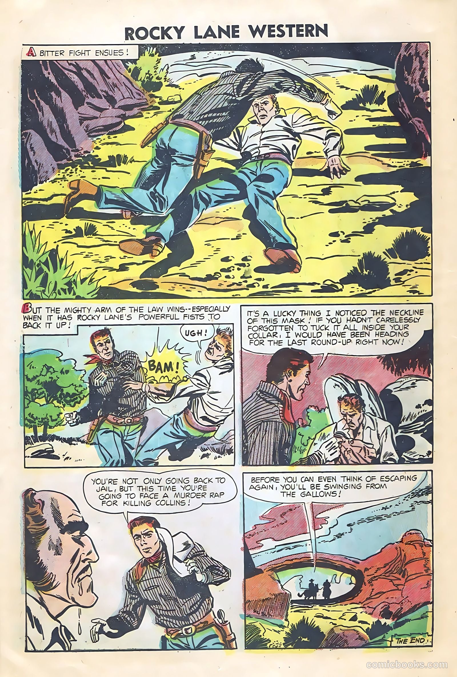 Rocky Lane Western #64 (1954) — page 16 of 36