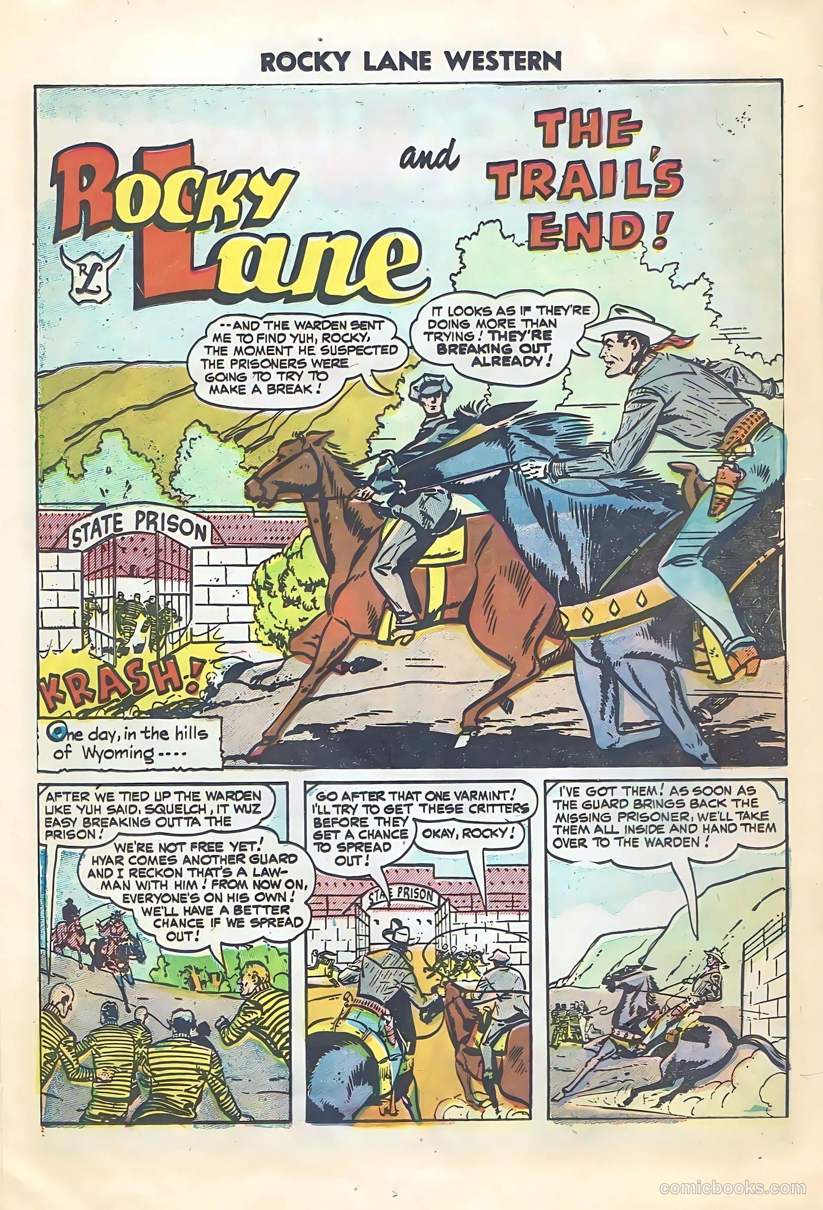 Rocky Lane Western #64 (1954) — page 18 of 36