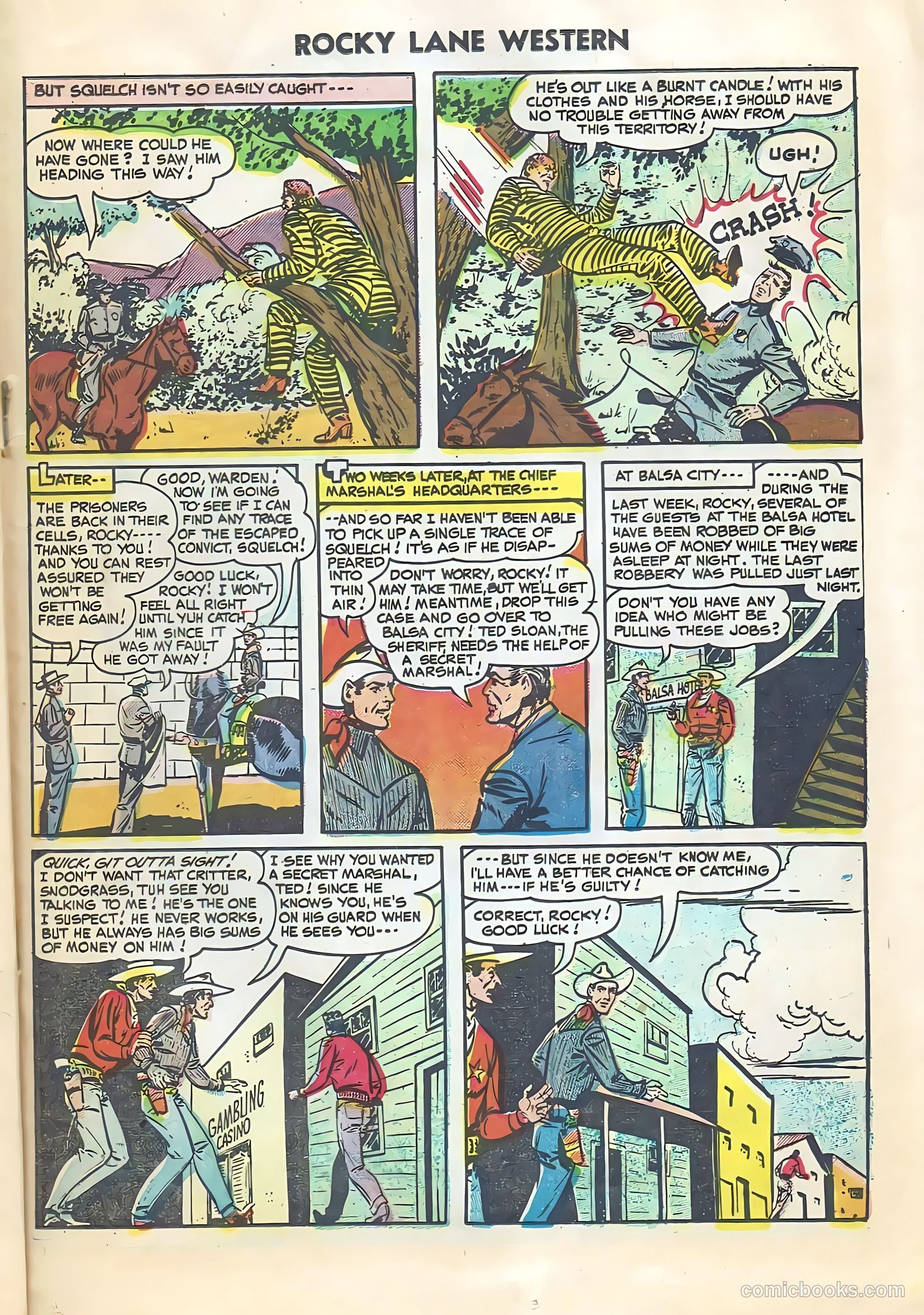Rocky Lane Western #64 (1954) — page 19 of 36