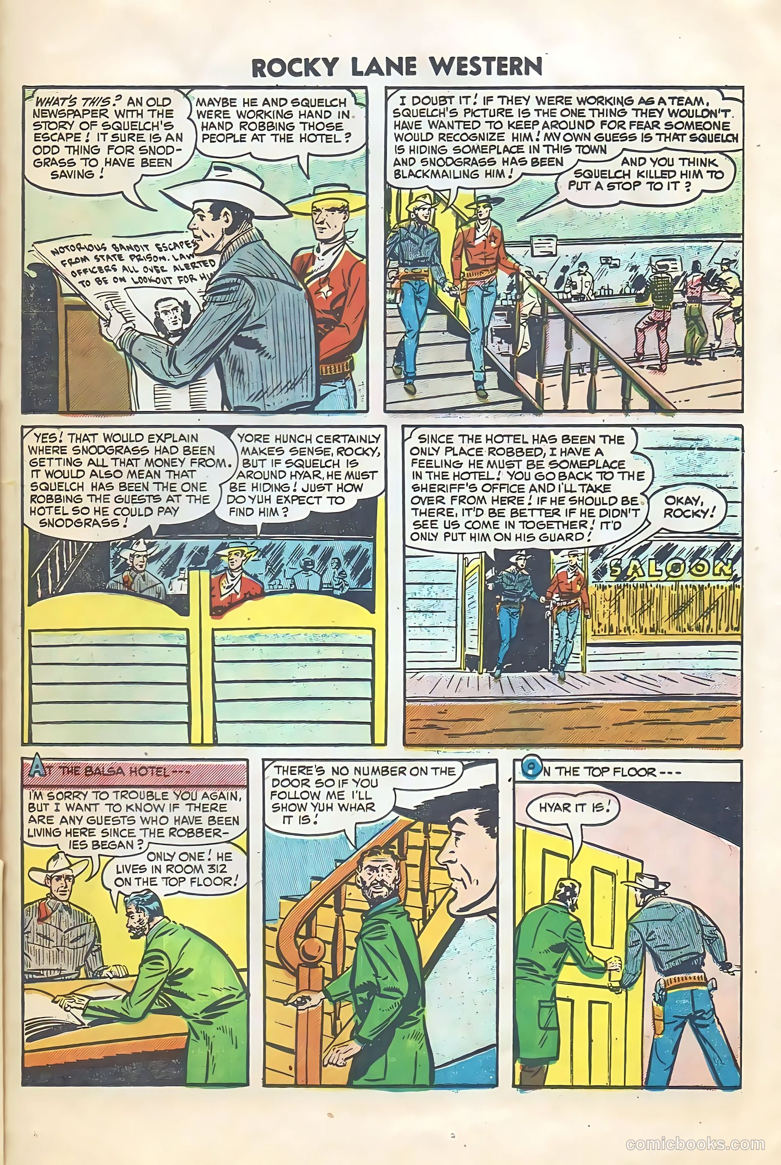 Rocky Lane Western #64 (1954) — page 23 of 36