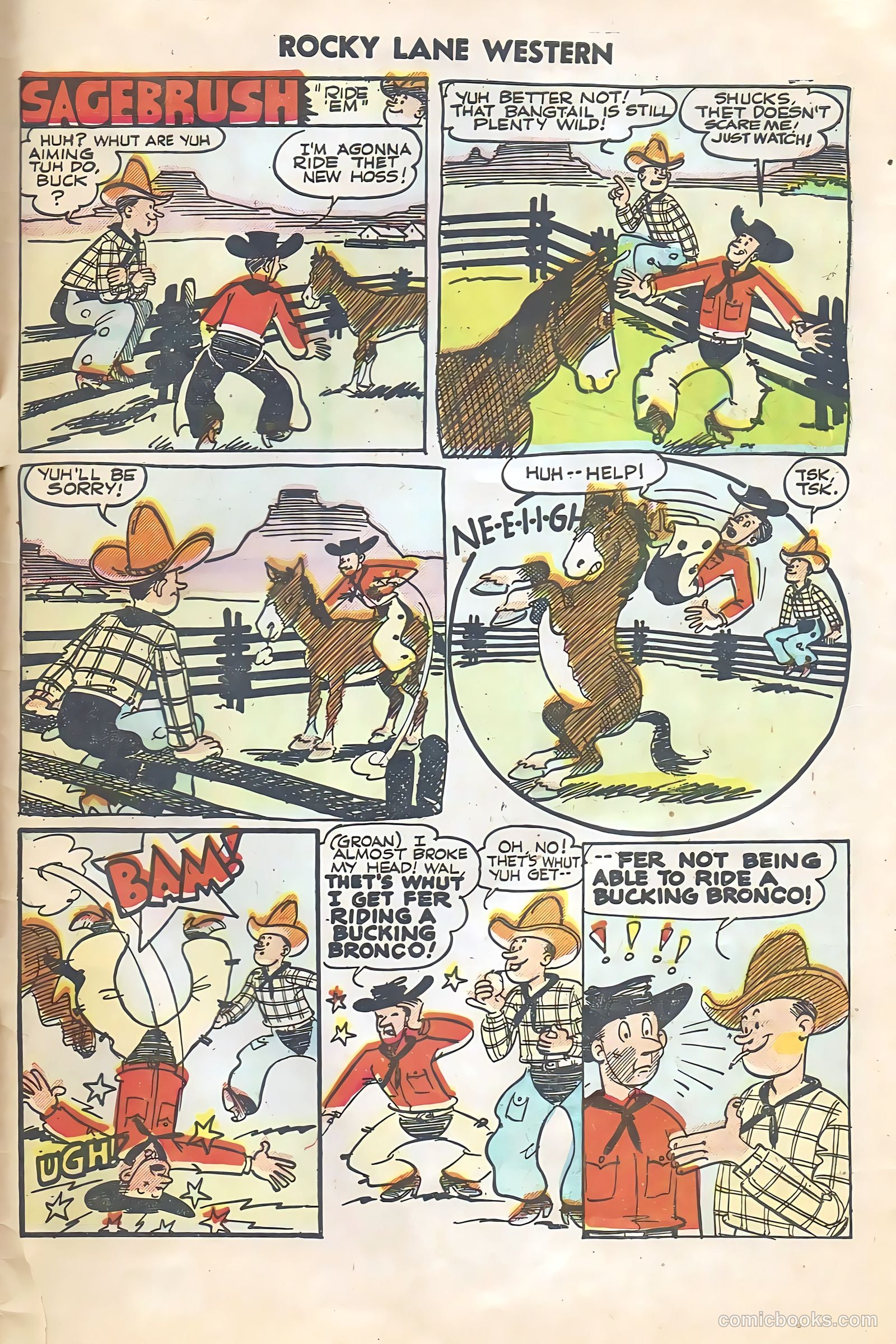 Rocky Lane Western #64 (1954) — page 33 of 36