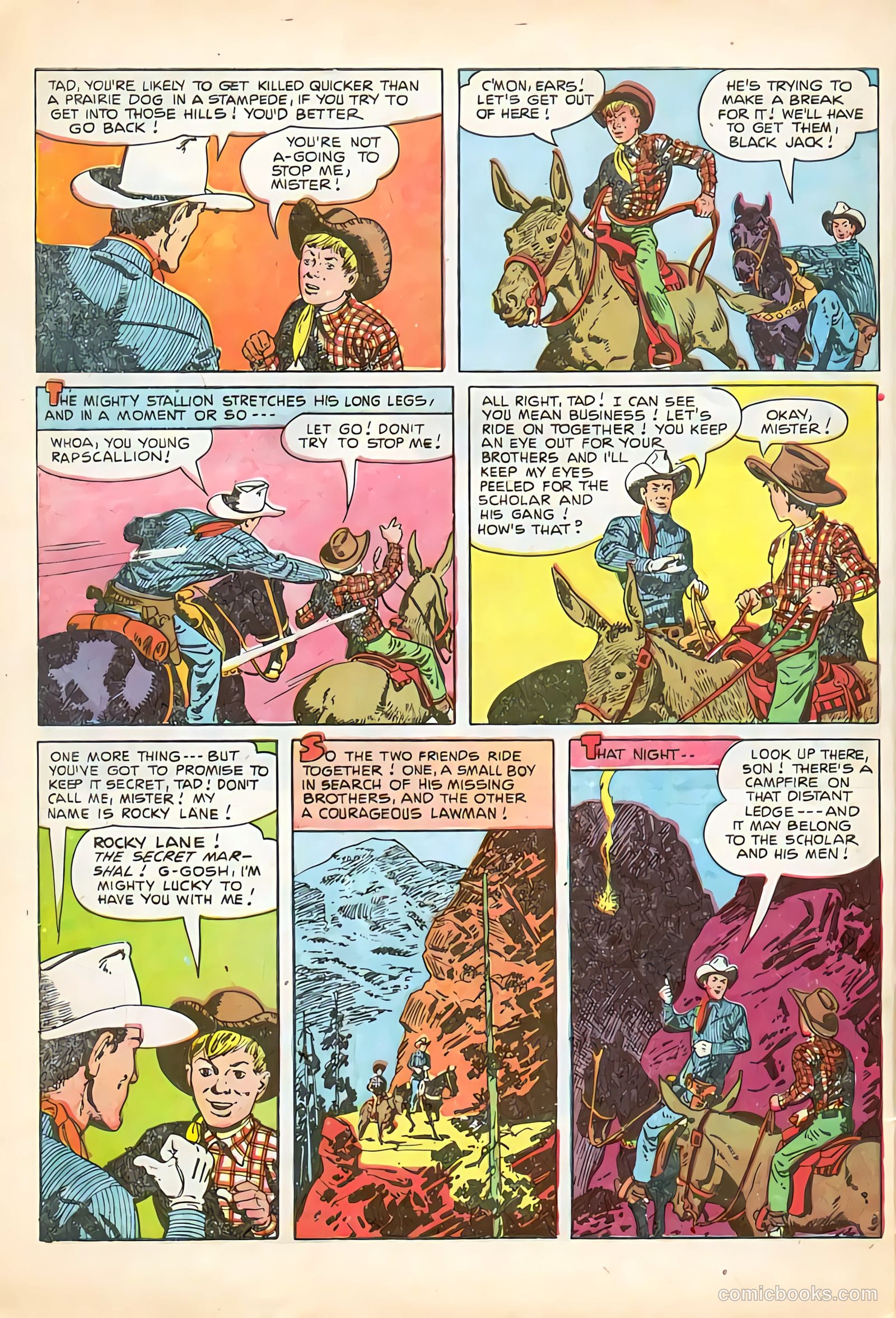 Rocky Lane Western #65 (1951) — page 6 of 36