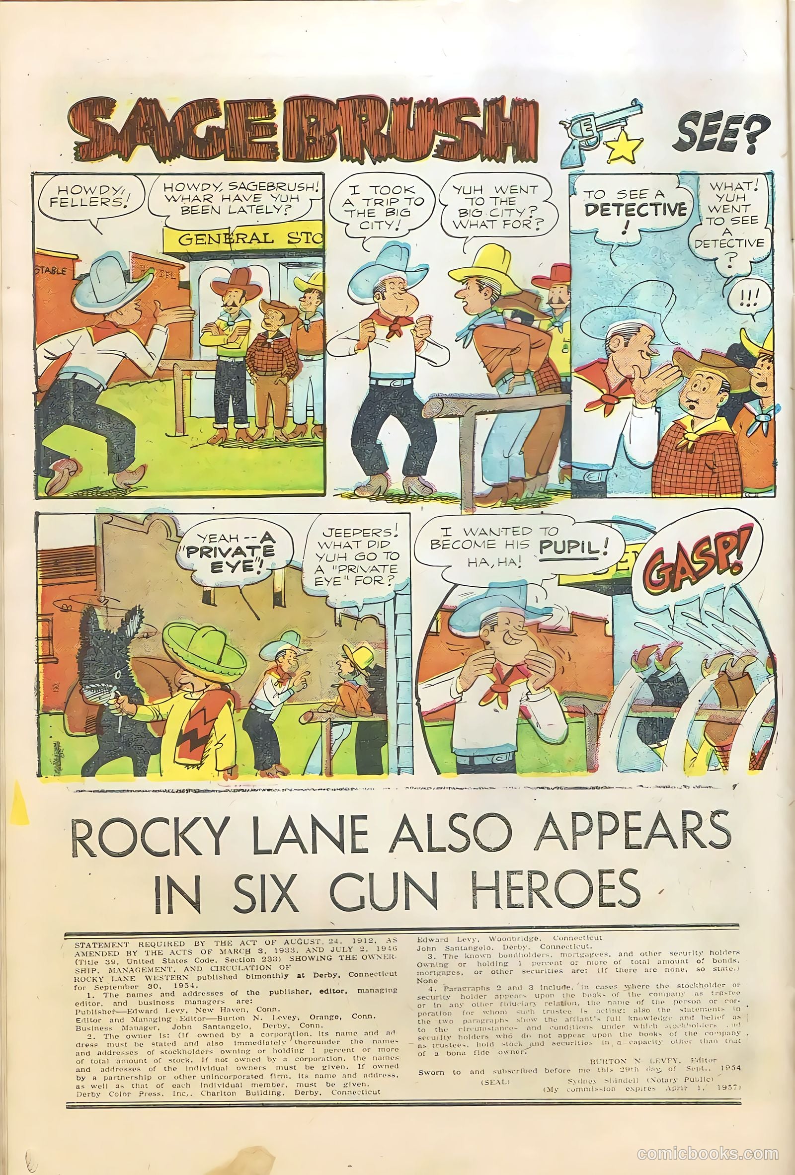 Rocky Lane Western #66 (1955) — page 10 of 36
