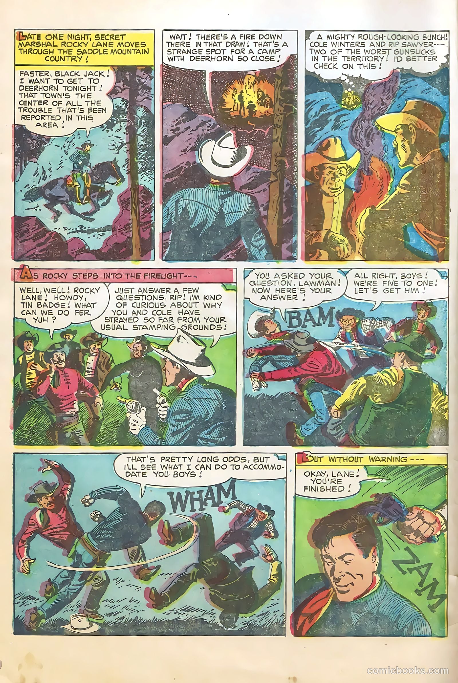Rocky Lane Western #66 (1955) — page 4 of 36