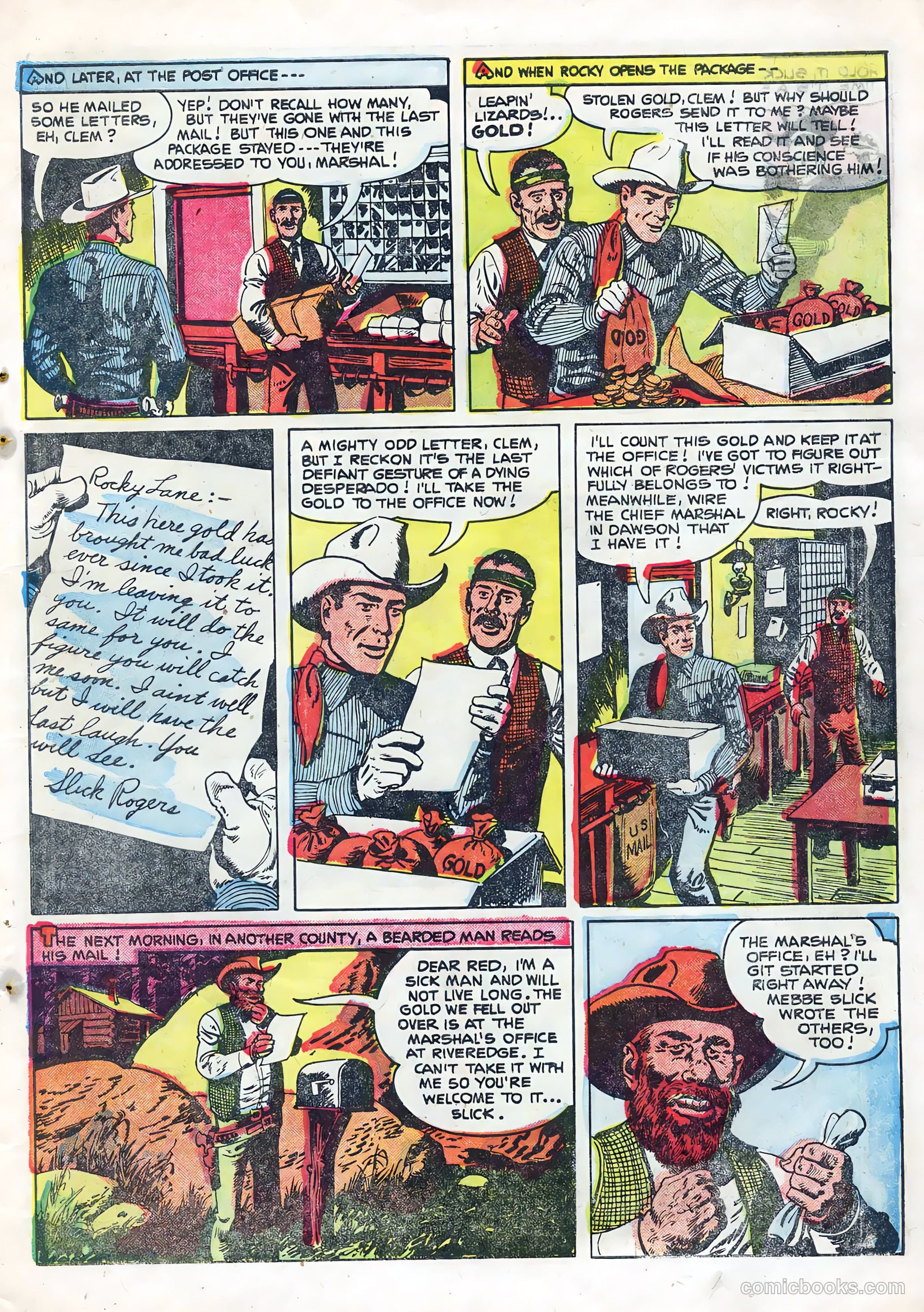 Rocky Lane Western #67 (1955) — page 7 of 36