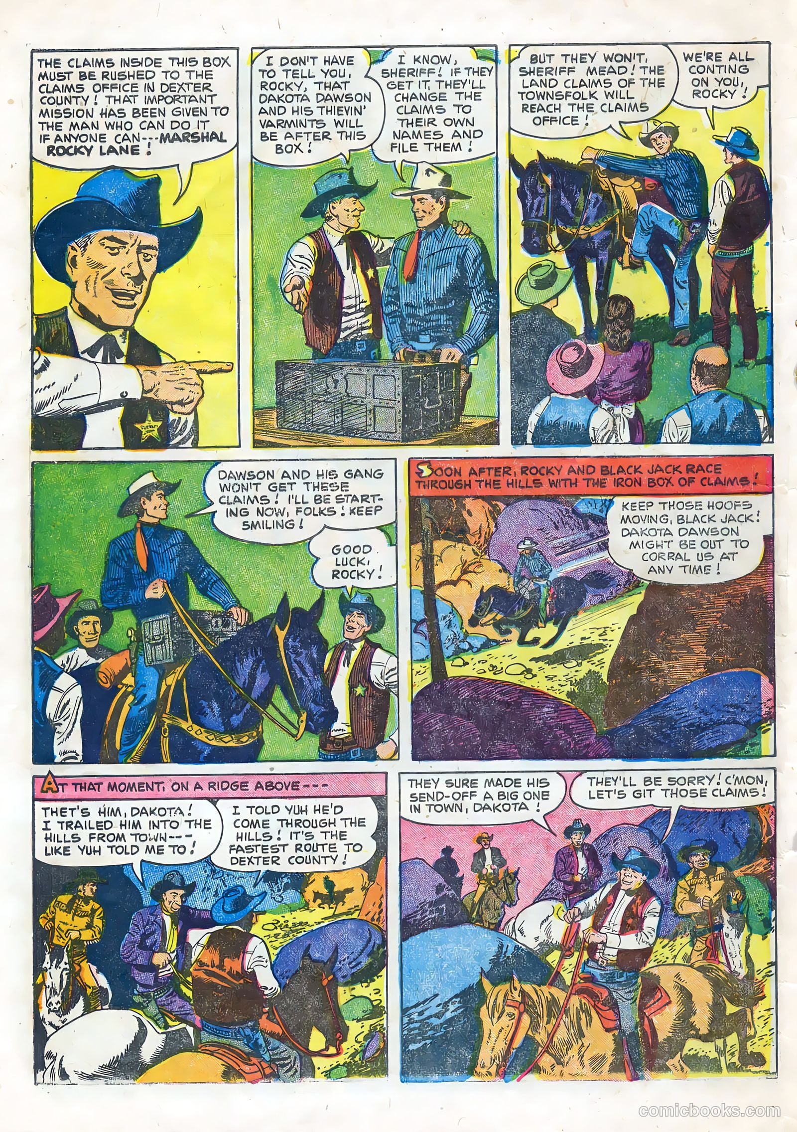 Rocky Lane Western #67 (1955) — page 28 of 36