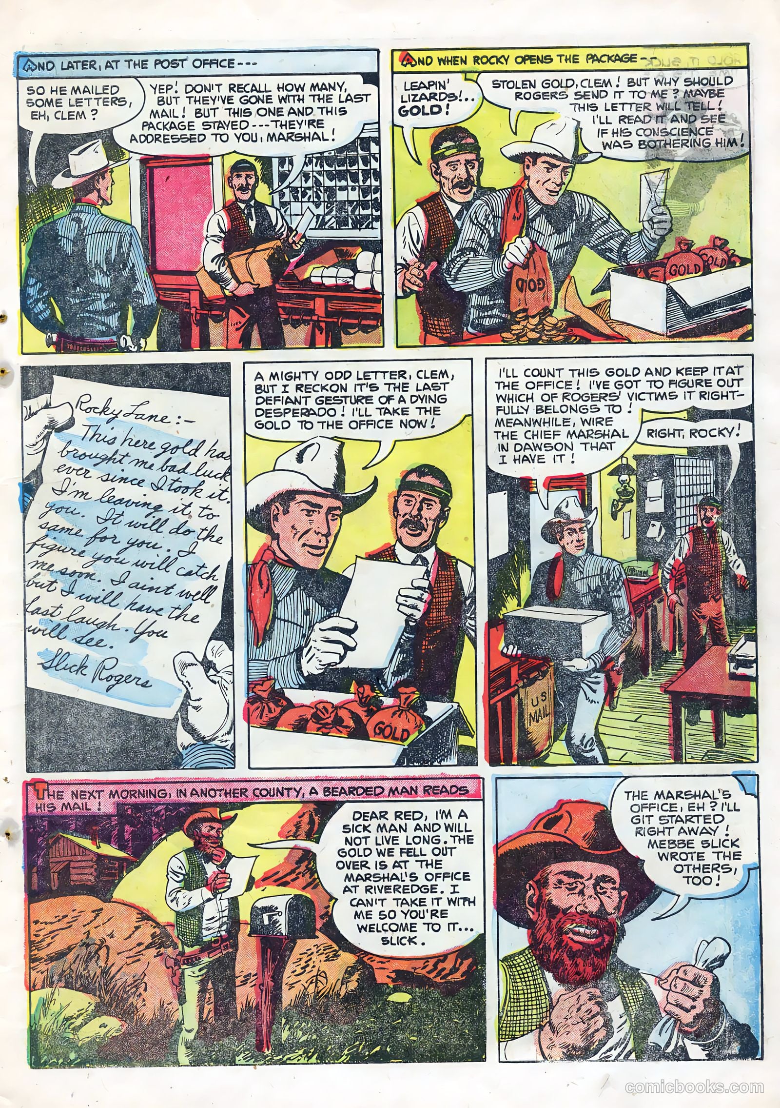Rocky Lane Western #67 (1955) — page 7 of 36