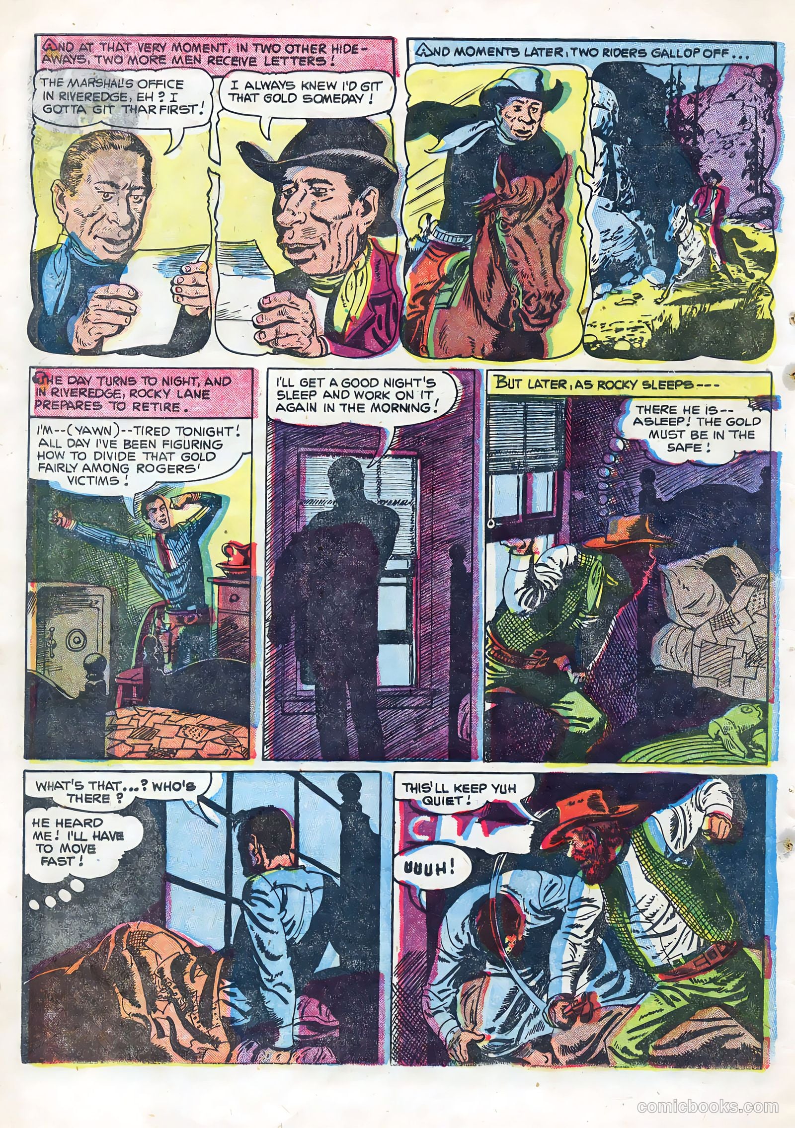 Rocky Lane Western #67 (1955) — page 8 of 36