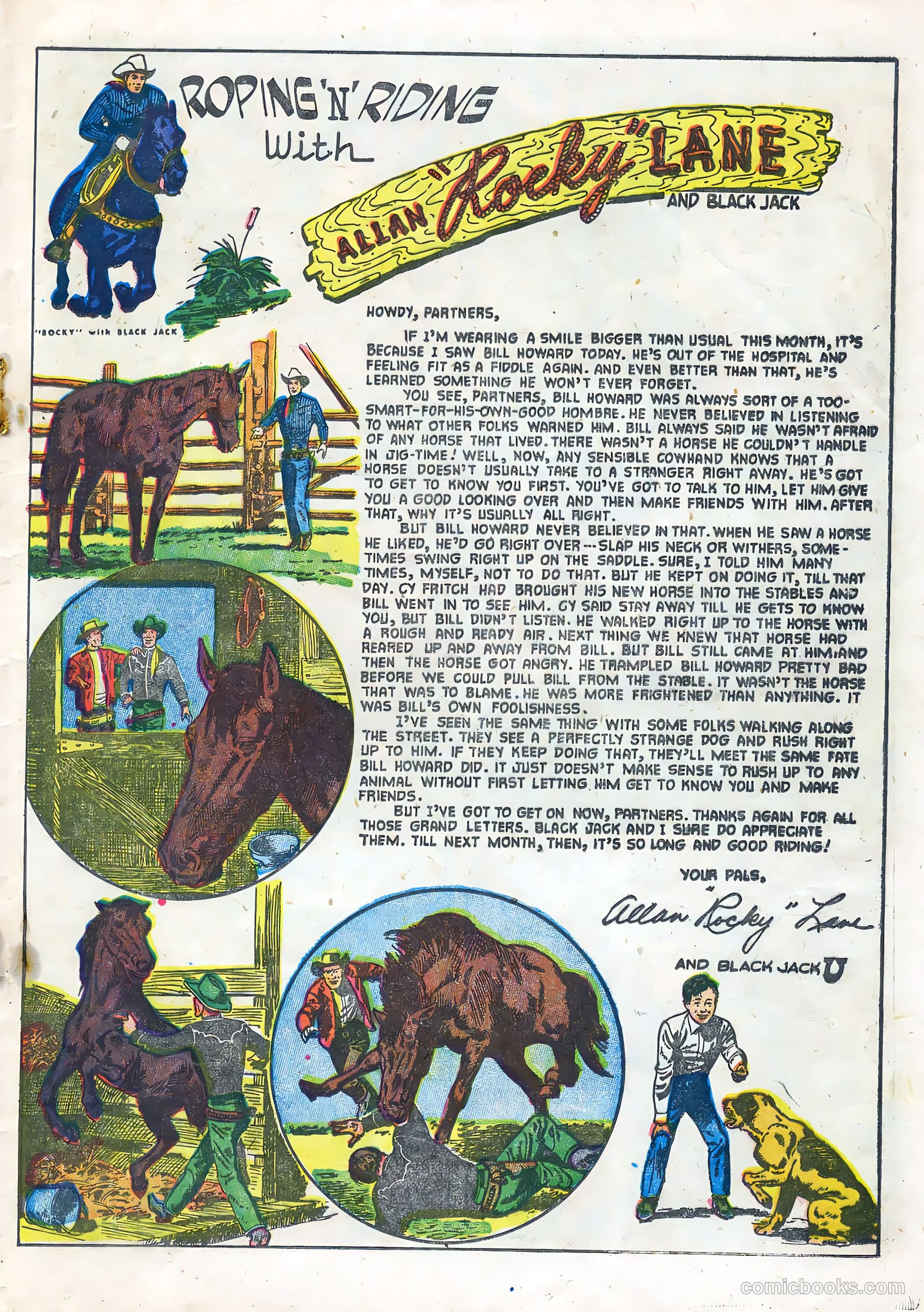 Rocky Lane Western #67 (1955) — page 21 of 36