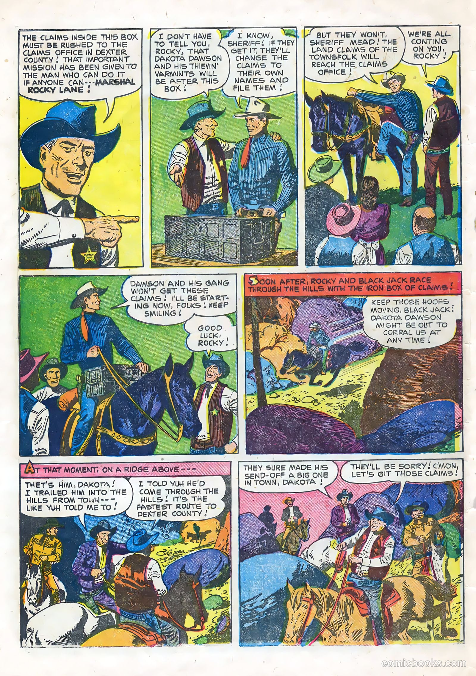 Rocky Lane Western #67 (1955) — page 28 of 36