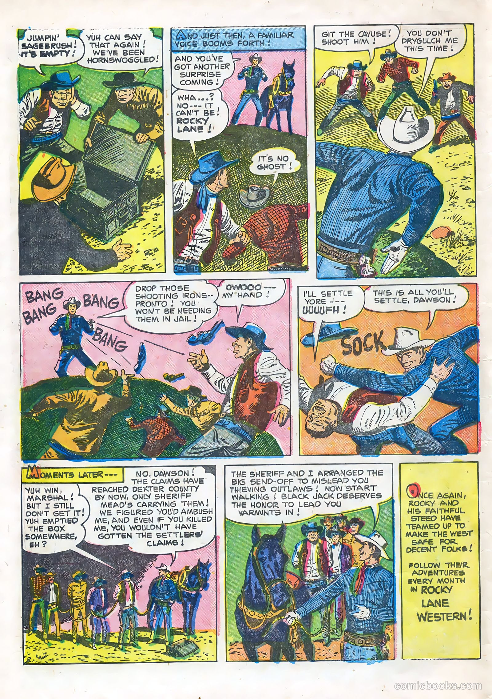 Rocky Lane Western #67 (1955) — page 32 of 36