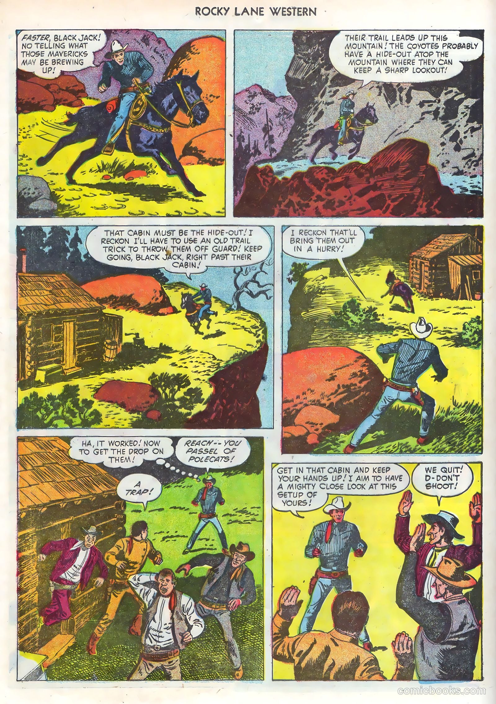 Rocky Lane Western #68 (1955) — page 16 of 36
