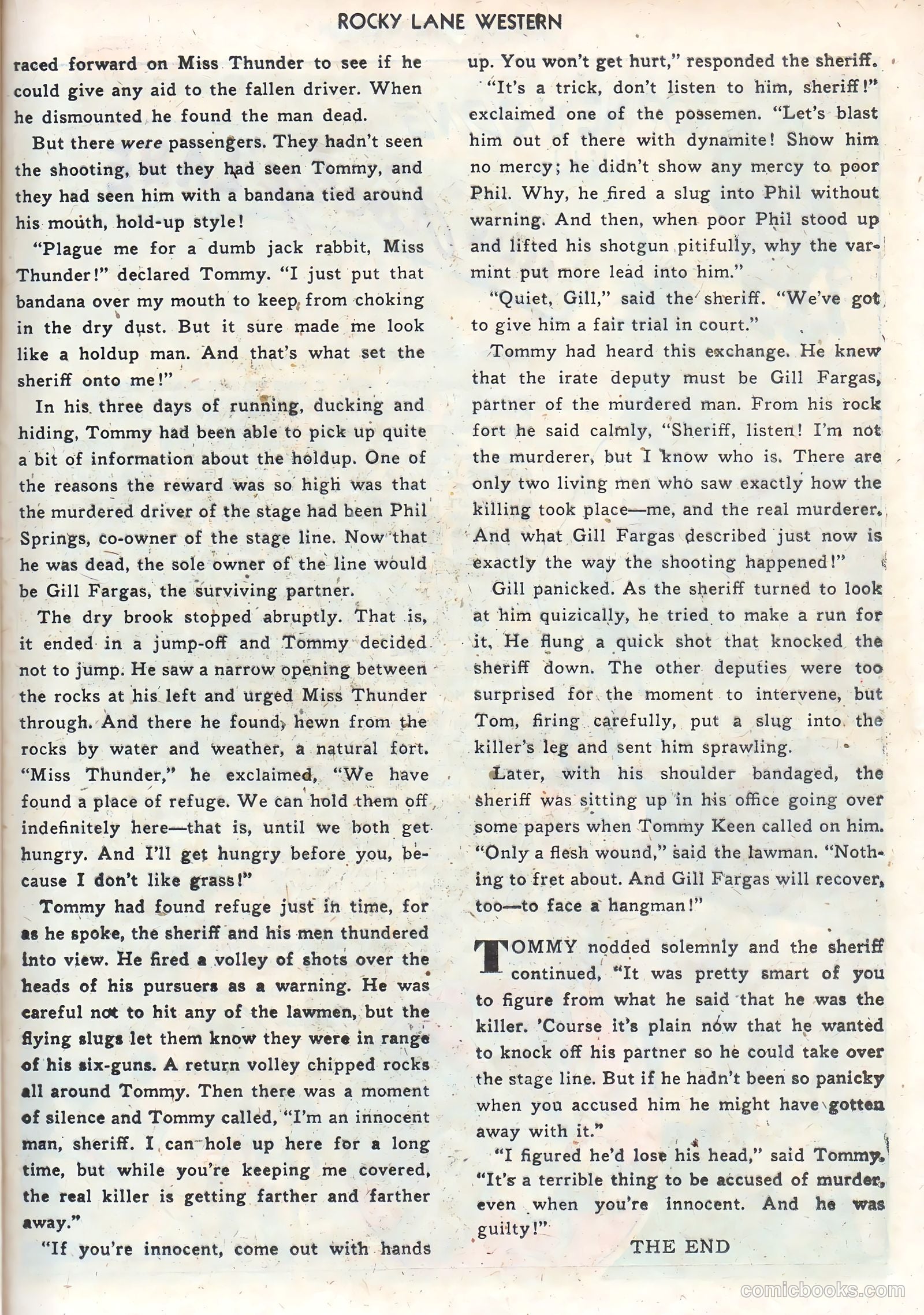 Rocky Lane Western #68 (1955) — page 21 of 36