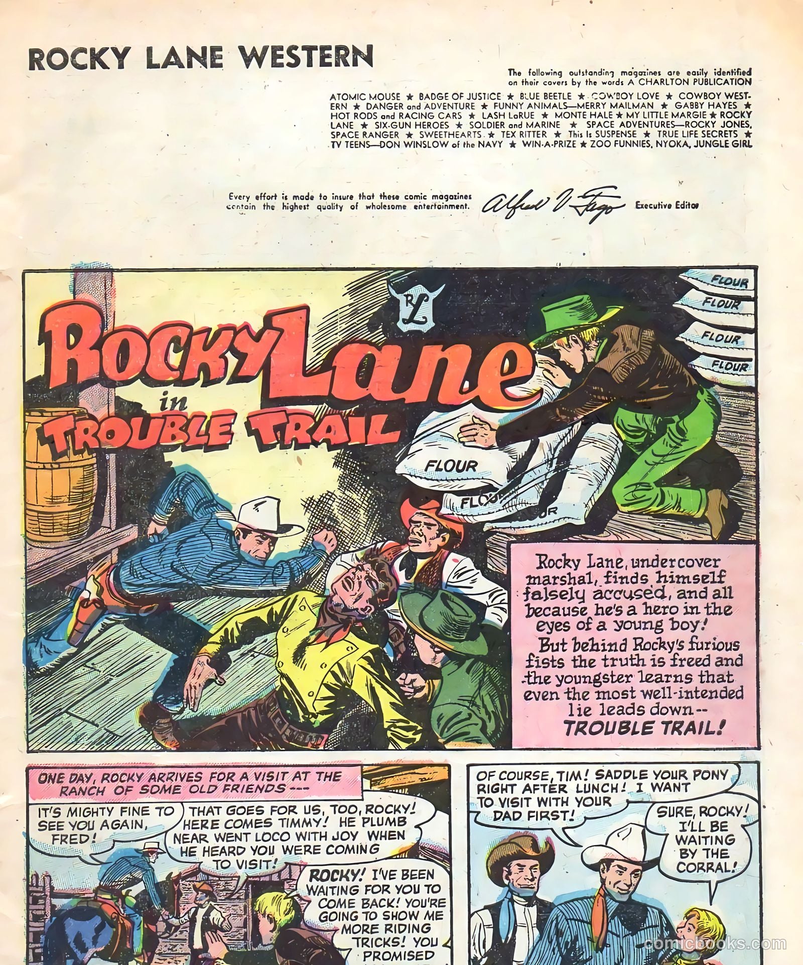 Rocky Lane Western #69 (1955) — page 3 of 36