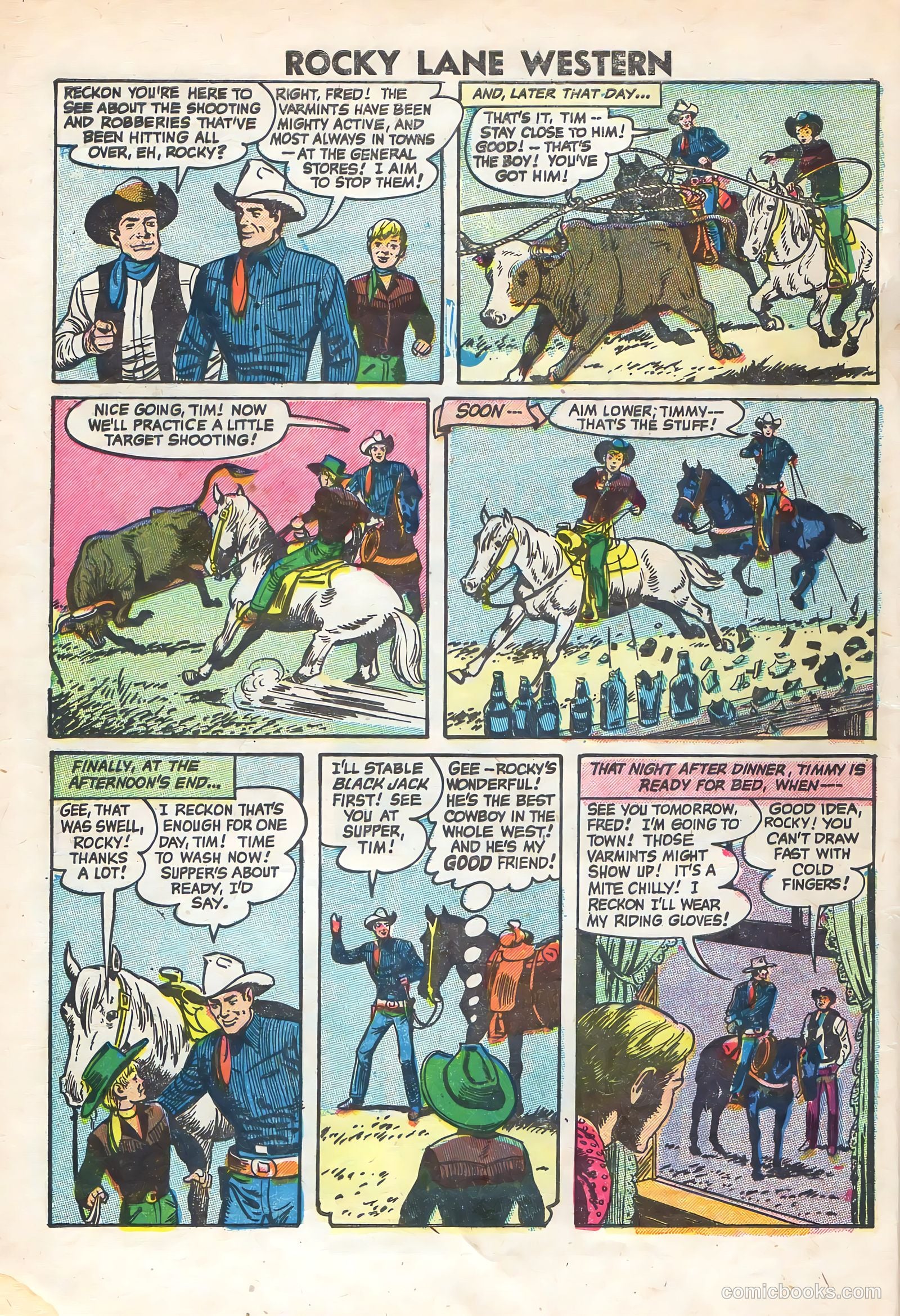 Rocky Lane Western #69 (1955) — page 4 of 36