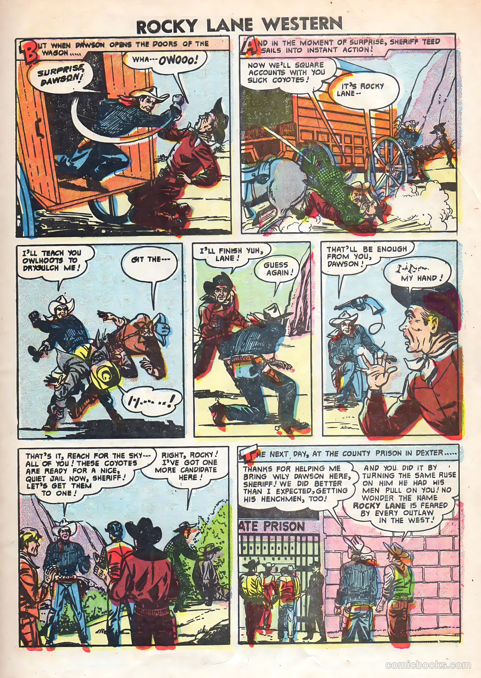 Rocky Lane Western #69 (1955) — page 33 of 36