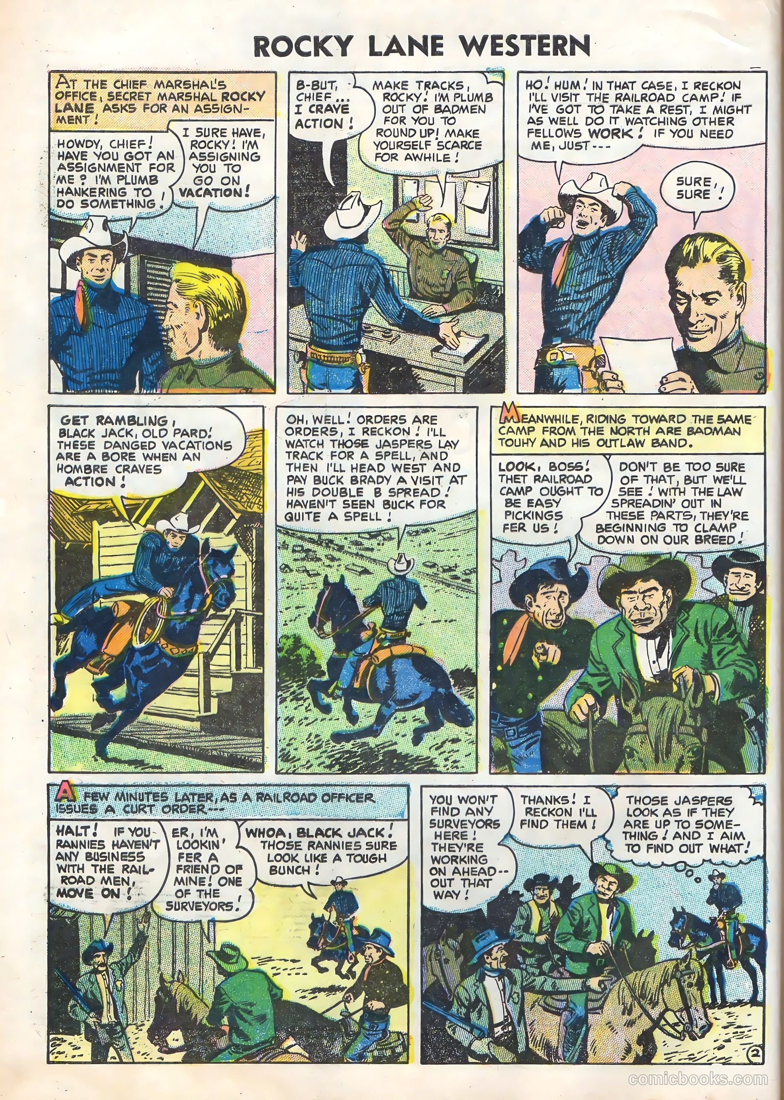 Rocky Lane Western #70 (1956) — page 4 of 36