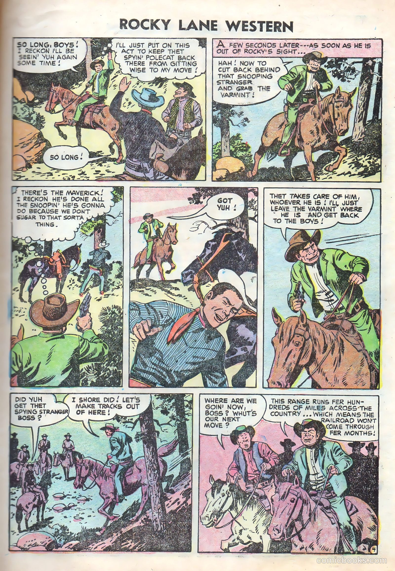 Rocky Lane Western #70 (1956) — page 7 of 36