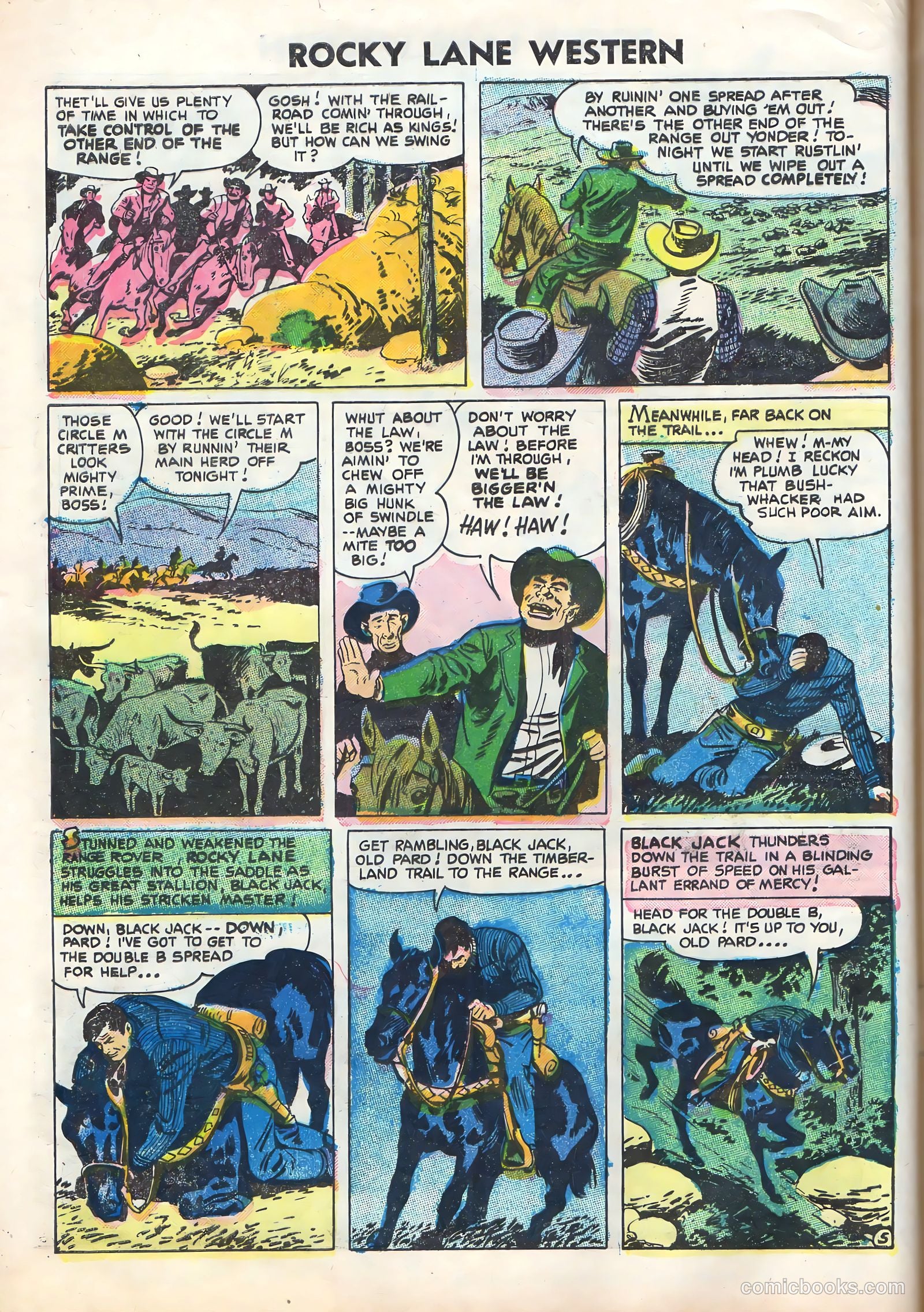 Rocky Lane Western #70 (1956) — page 8 of 36
