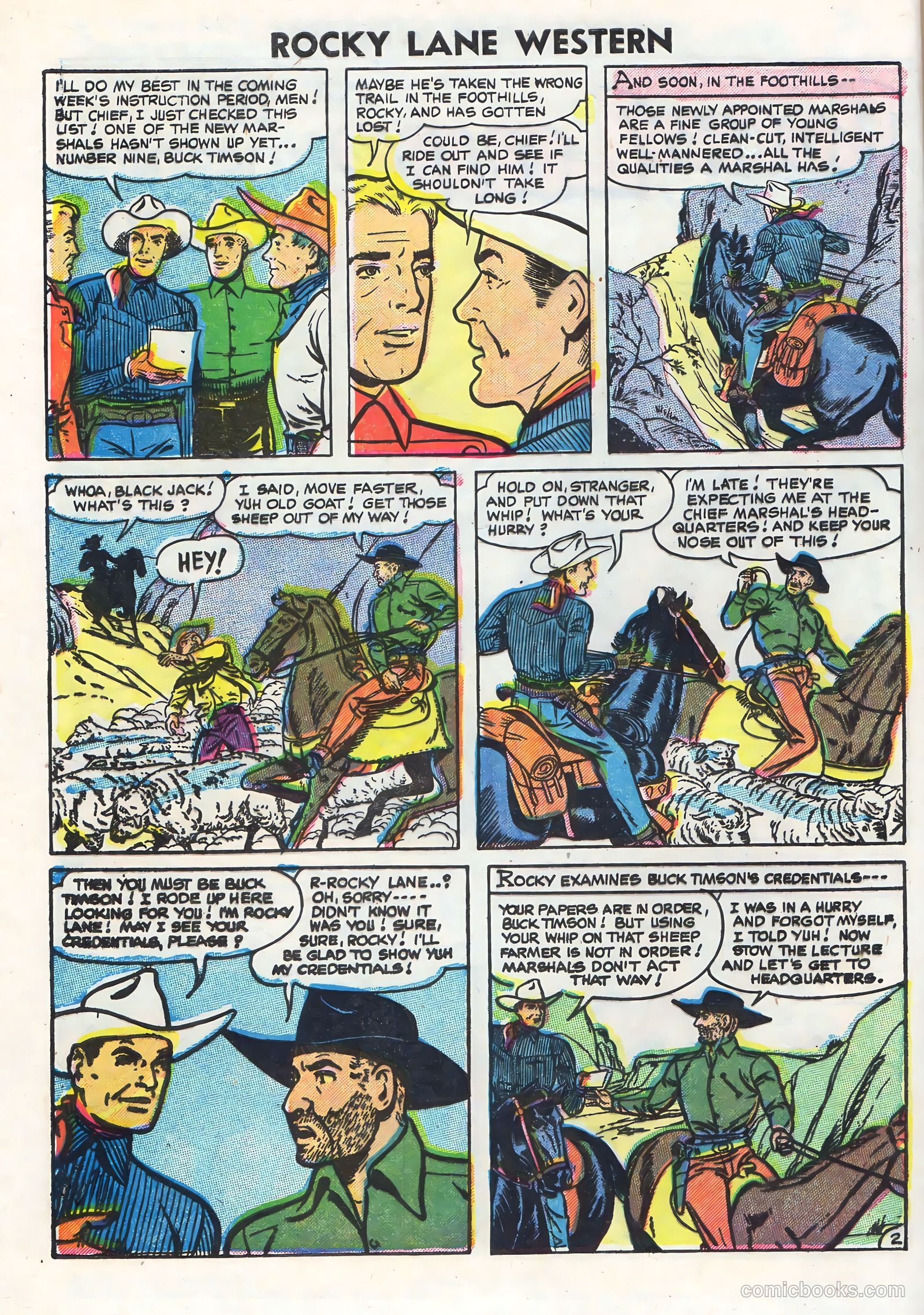 Rocky Lane Western #71 (1956) — page 4 of 36