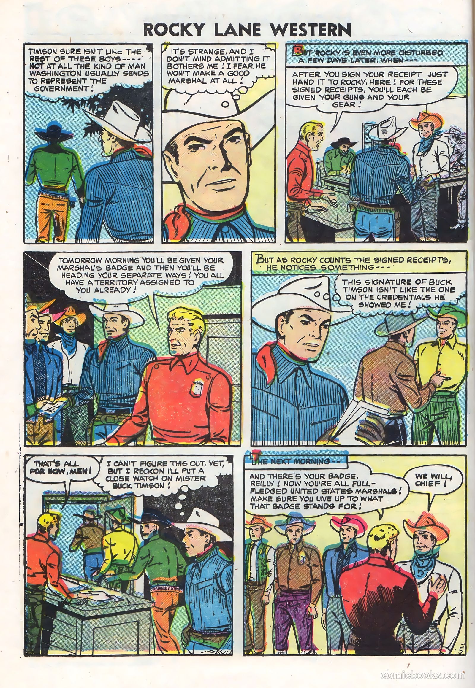 Rocky Lane Western #71 (1956) — page 8 of 36