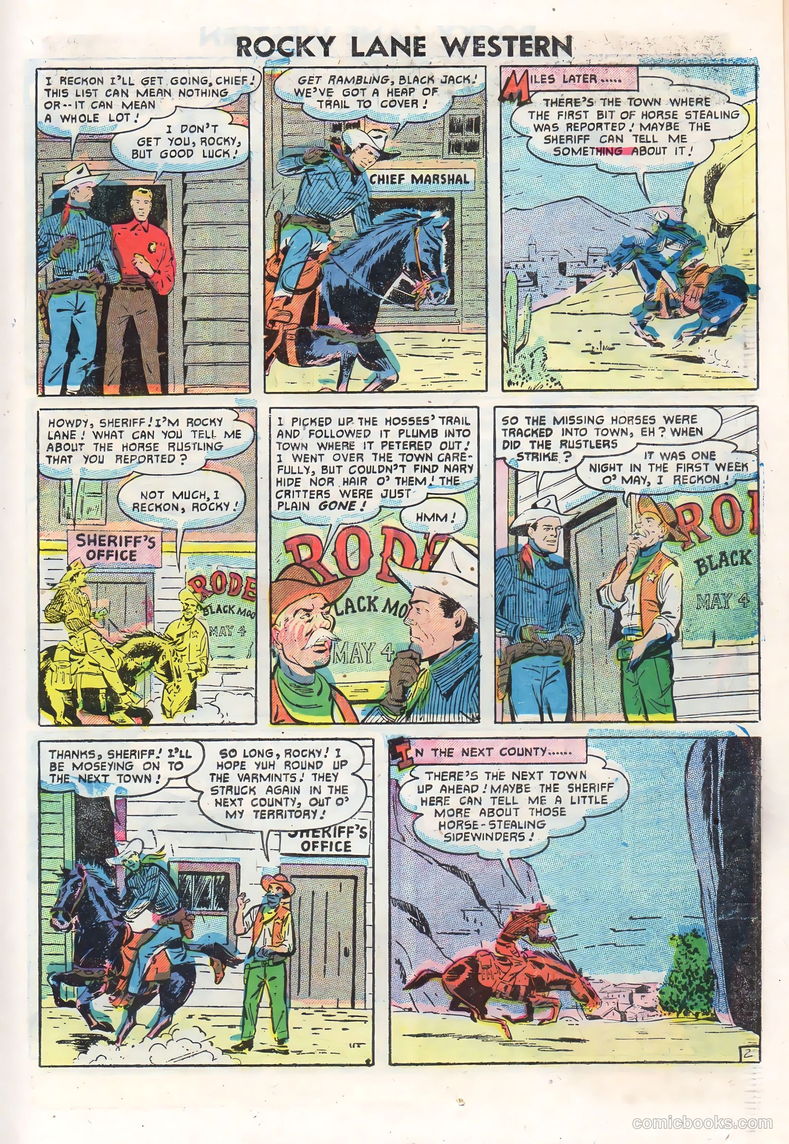 Rocky Lane Western #71 (1956) — page 23 of 36
