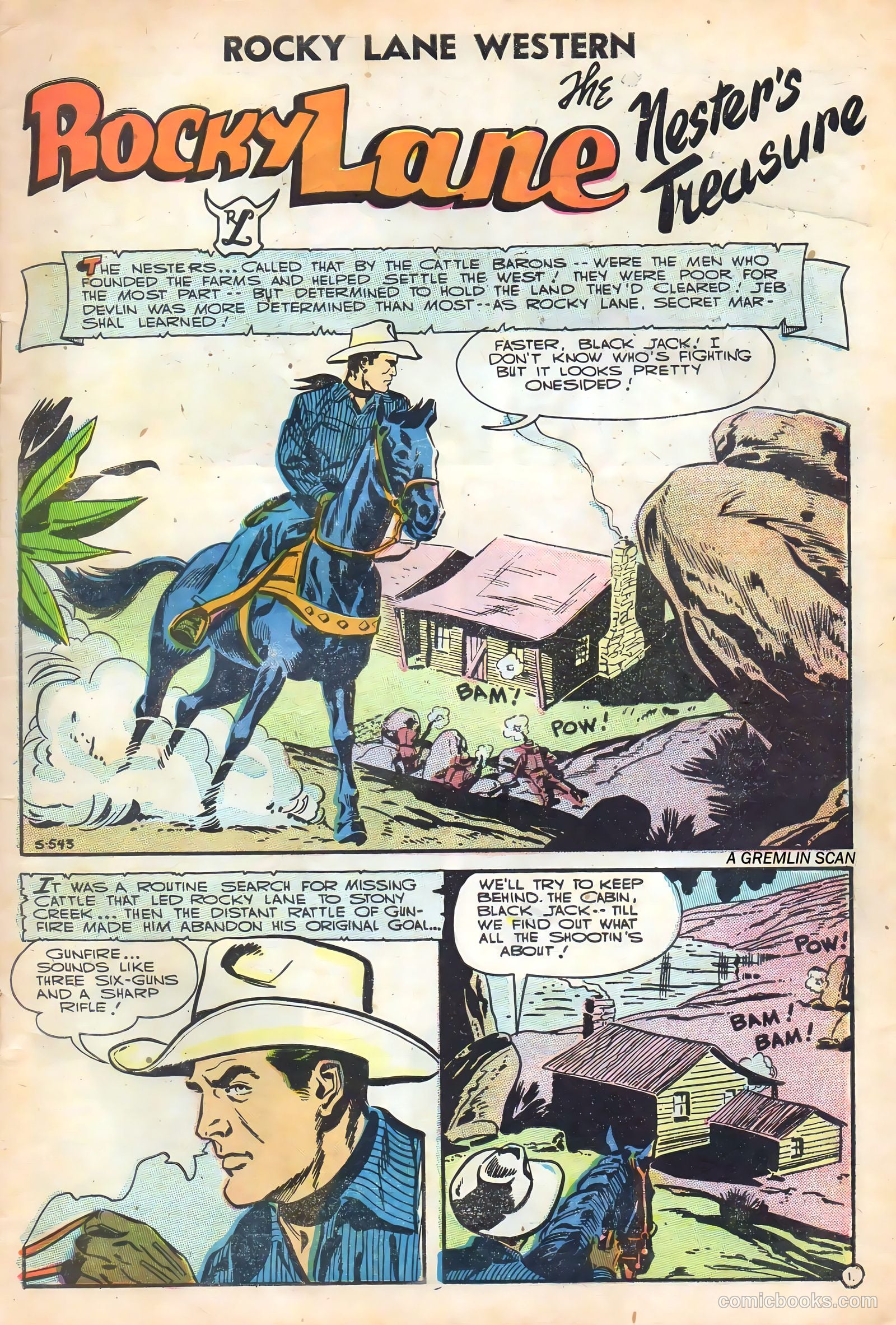 Rocky Lane Western #72 (1956) — page 3 of 36
