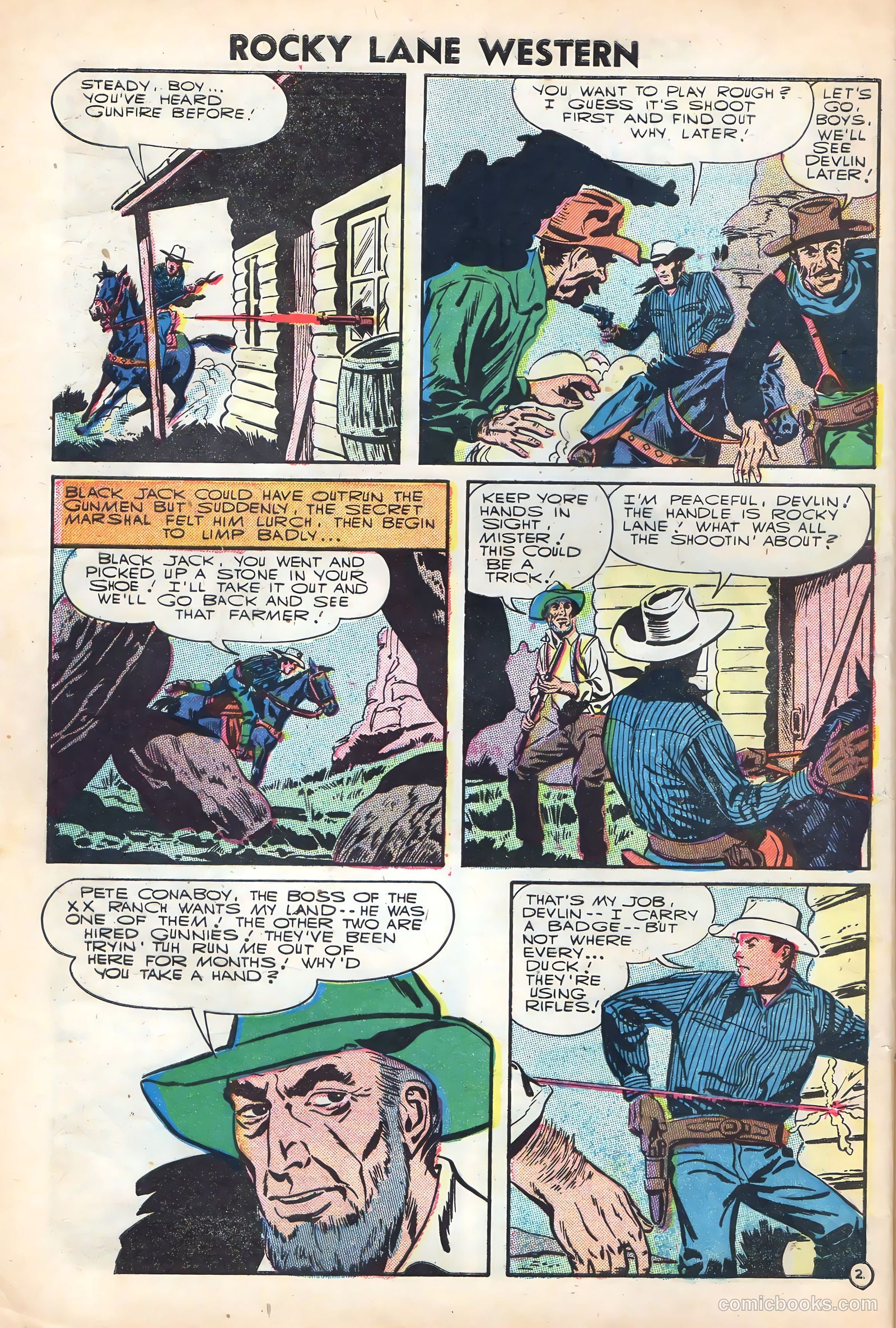 Rocky Lane Western #72 (1956) — page 4 of 36